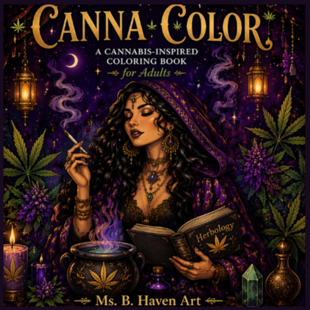 CannaColor: A Relaxing Cannabis-Inspired Coloring Book for Adults