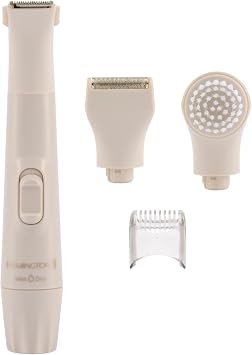 Remington Smooth & Silky Body & Bikini Kit, Cordless Bikini Trimmer and Shaver for Women, Waterproof for Grooming in the Shower, Beige
