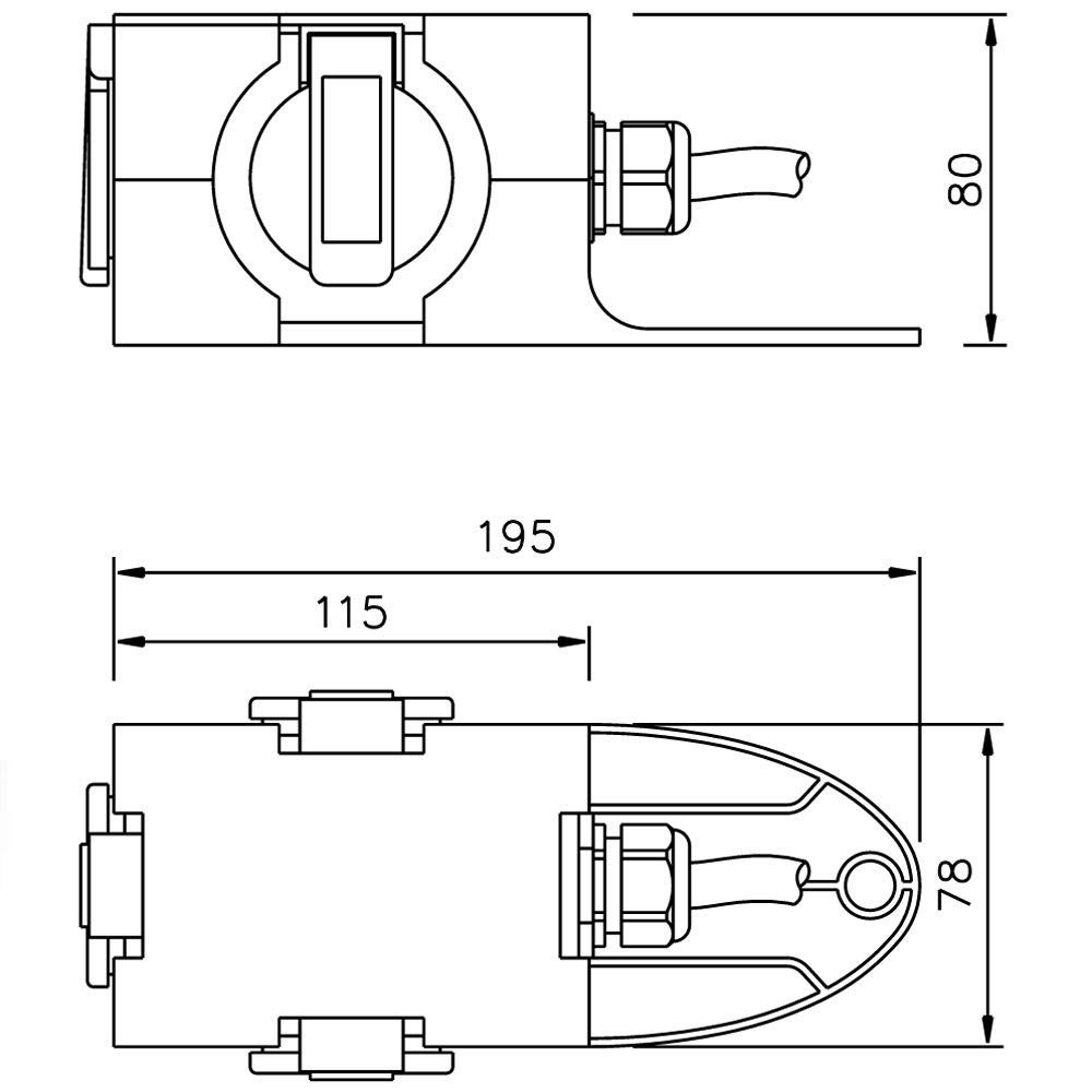 CEE Adapter Stromverteiler CEE 16A 400V - 3 x 230V Kraftstrom Baustrom Verteiler