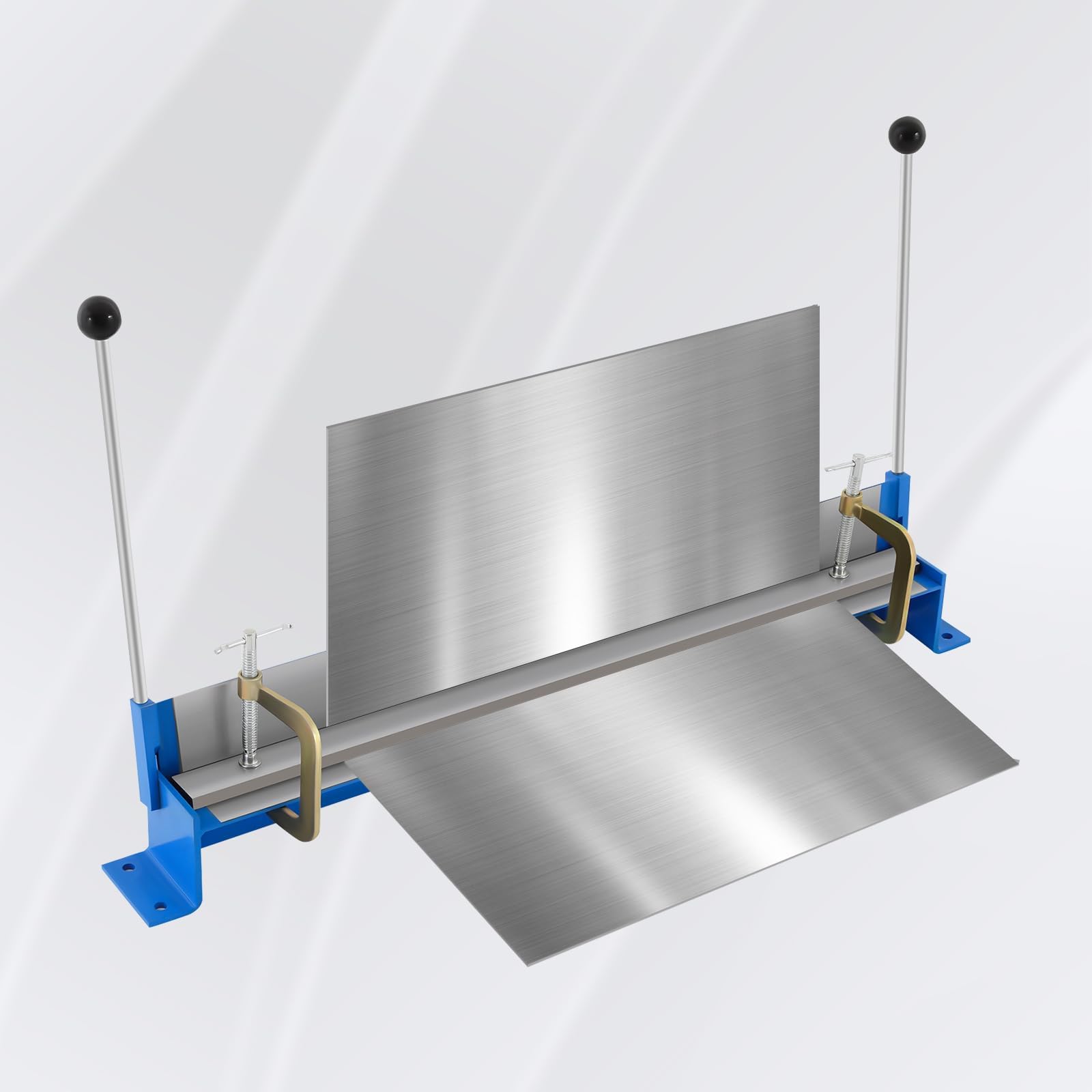 Manual Sheet Metal Bending, 30 inc Folding Machine Bender, with 2 C-Shape Clamps 1000mm Metalworking Workshop Hand Brake Folder, Suitable for 1.2mm Thickness Steel Sheet, 0-90° Bending Angle