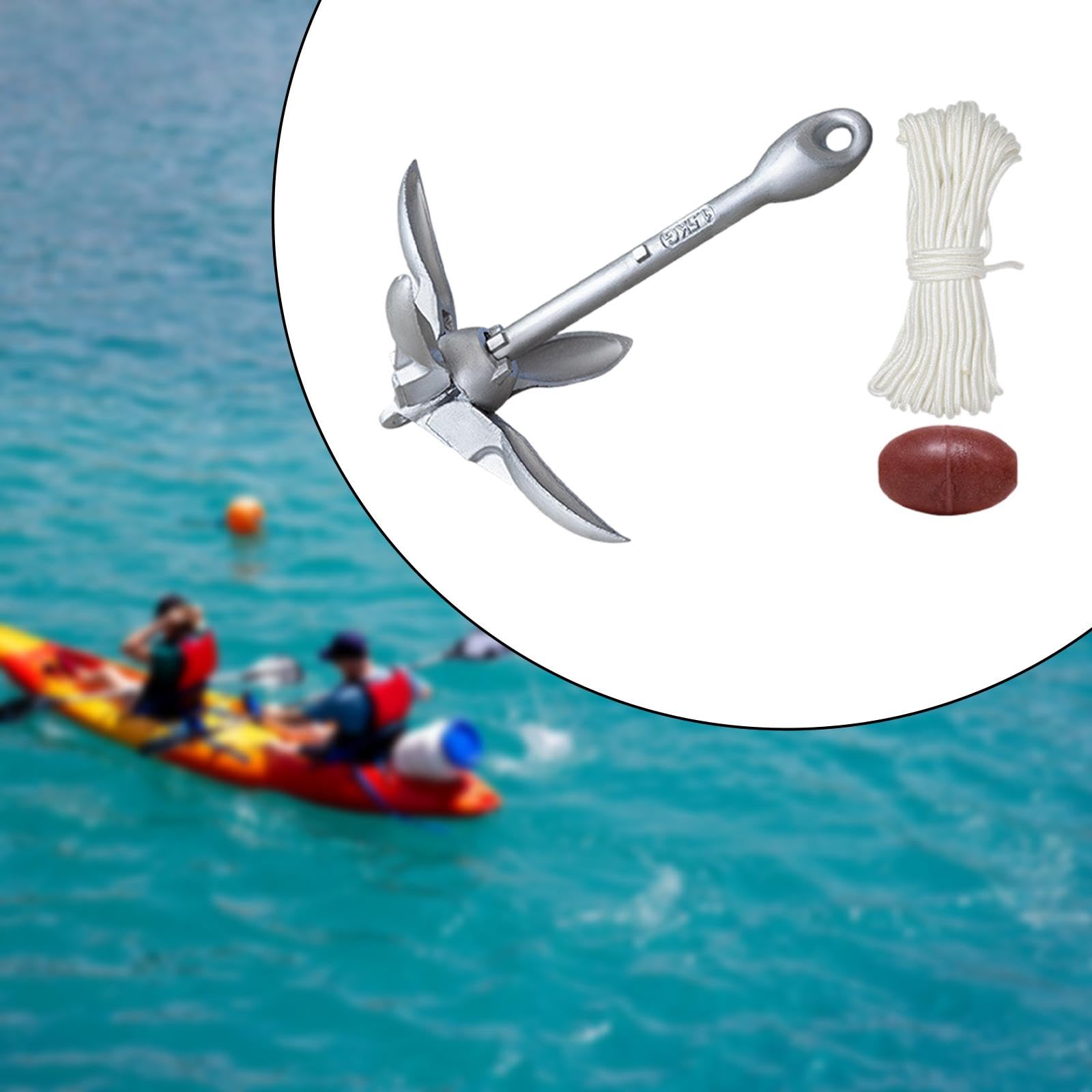 Ancora Galleggiante Pieghevole, Idrorepellente, Pieghevole, Portatile, Ancora per Kayak, Artiglio Pieghevole per Pesca, Zattera, Canoa, Kayak
