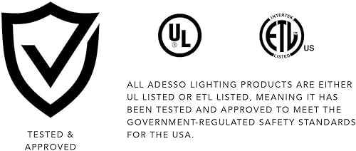 Miniatura 12 de Simplee Adesso Declan AdessoCharge - Lámpara de escritorio LED, 16 pulgadas, negro brillante (SL4904-01)