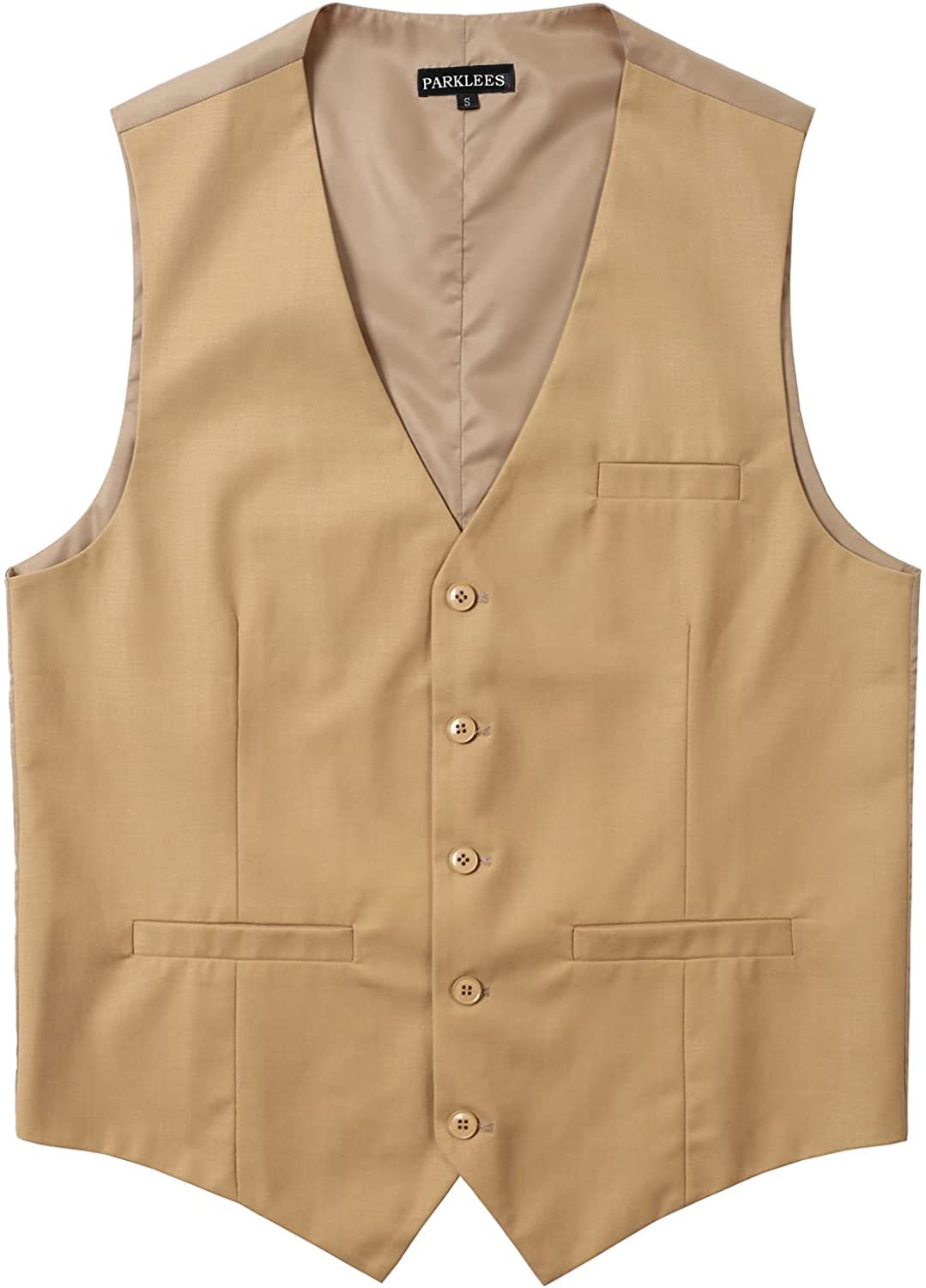 PARKLEES Chaleco de esmoquin para hombre, diseño urbano, para negocios, formal, ajustado, para hombre