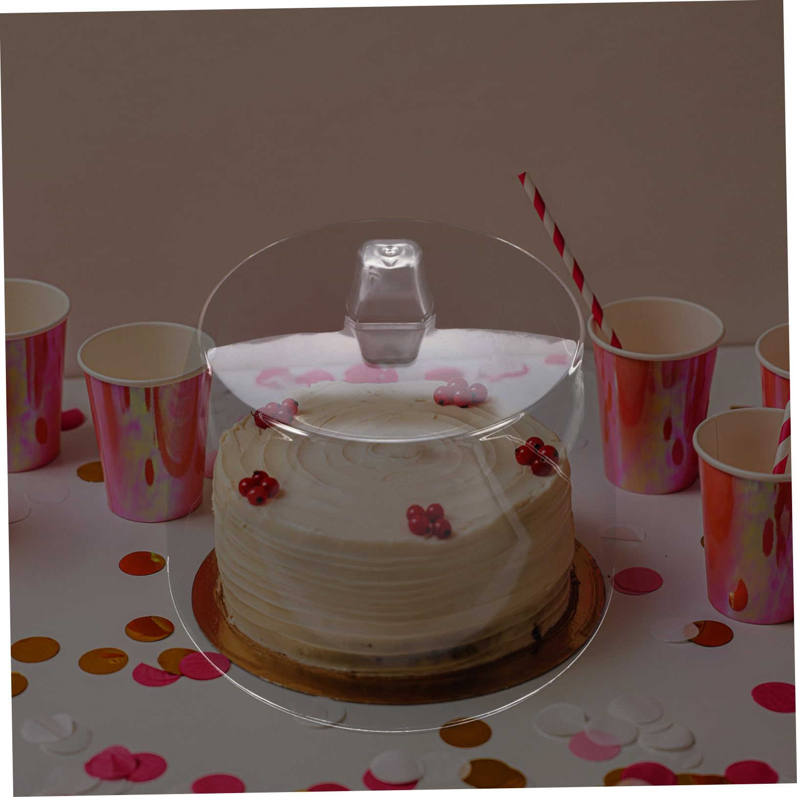 COLLBATH Transparente Käseglocke aus Acryl Robust und Tragbar für Kuchen und Früchte Leicht zu Reinigen für Picknick und Draußen Herdabdeckung Gasherd