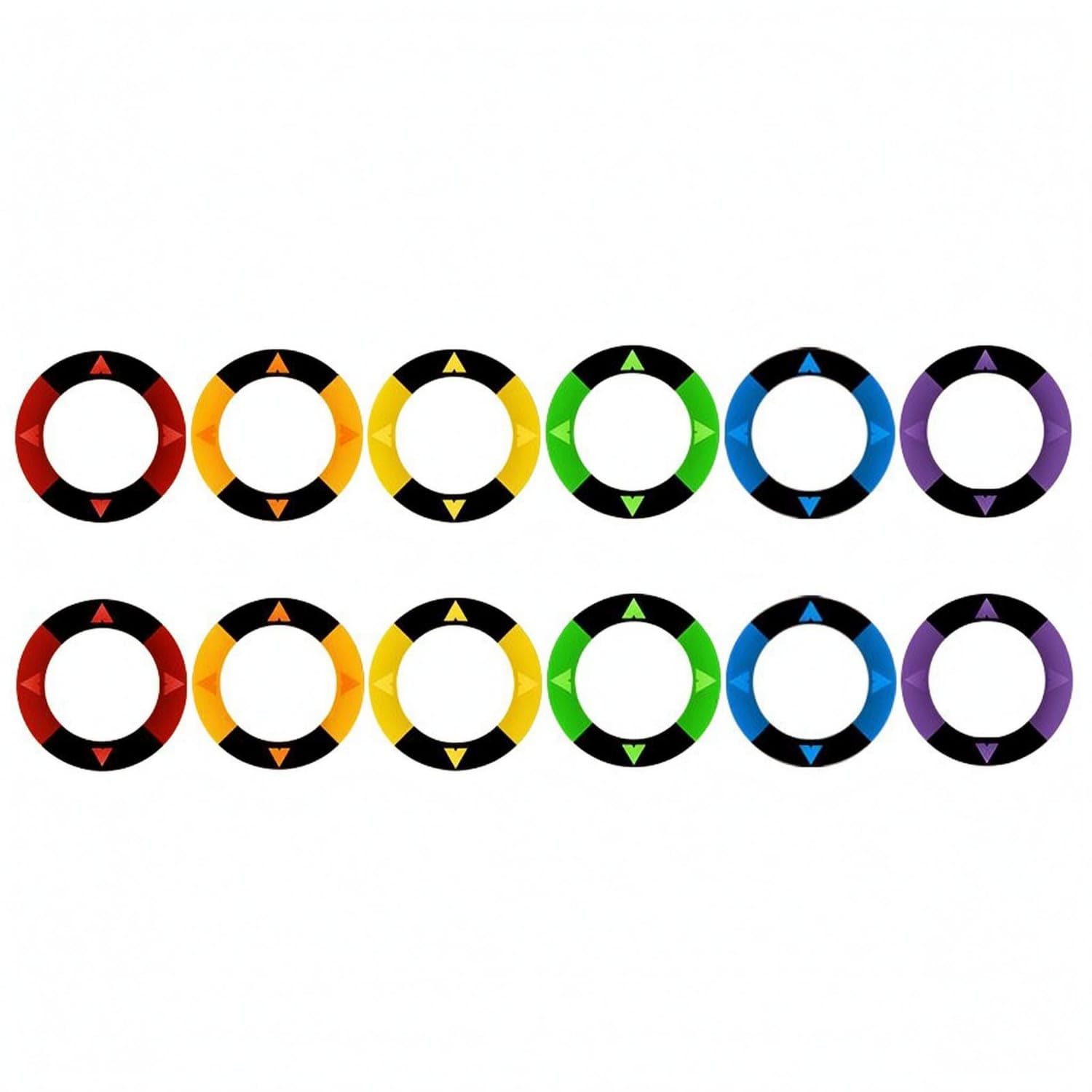 12 Pieces Segmented Basketball Training Rings Flat Footwork Training Rings Bright Colored Rubber, 12PCS Youth, Footwork Ring-picture-27