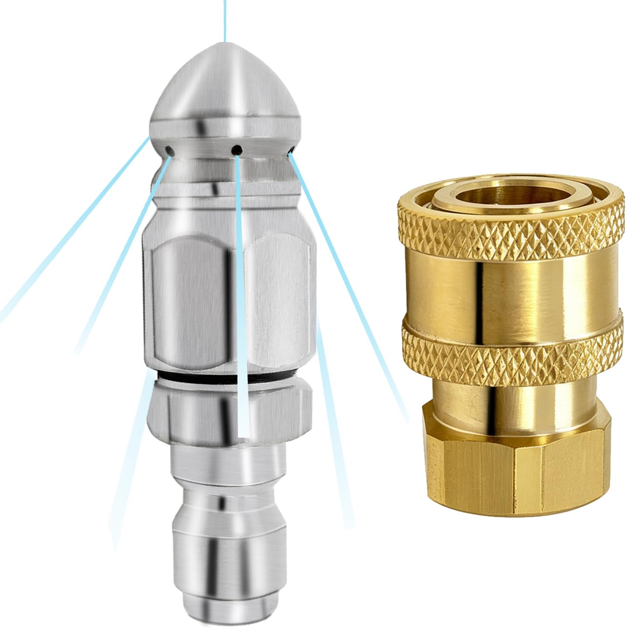 Amazon.co.jp: 2パック 5000 PSI 下水用ジェットノズル 高圧洗浄機