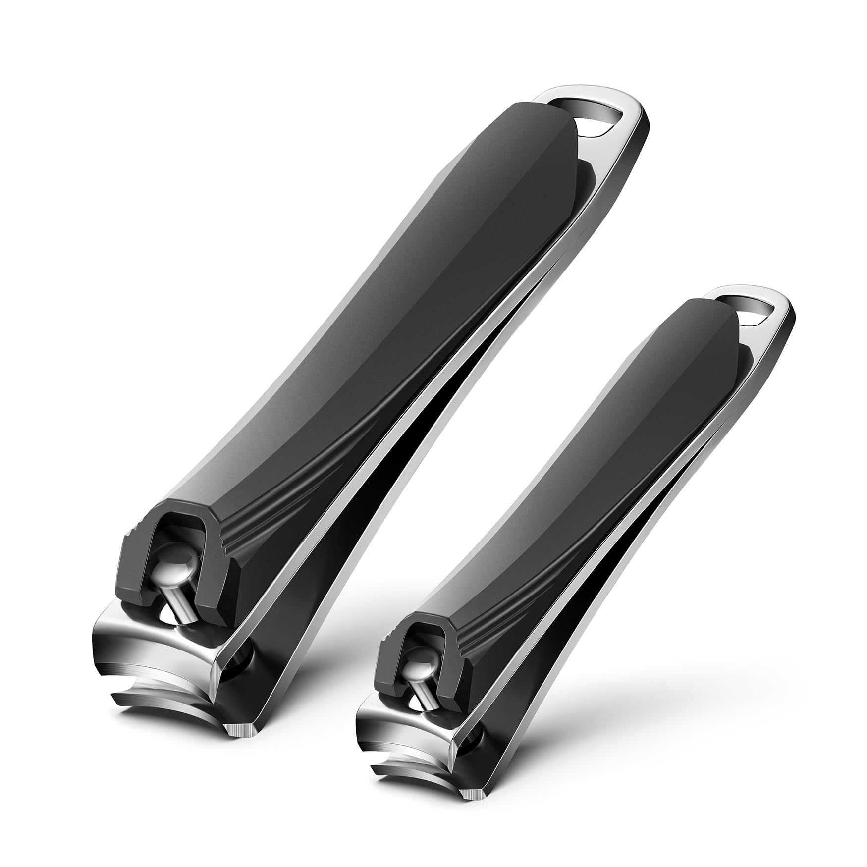 FERYES 2 Pack Nail Clippers - Sharp Nail Trimmers for Men Women Adult Stainless Steel Fingernail Toenail Clippers