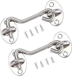 2 Pack Cabin Hook Door Latch, 3 Inch Stainles...,