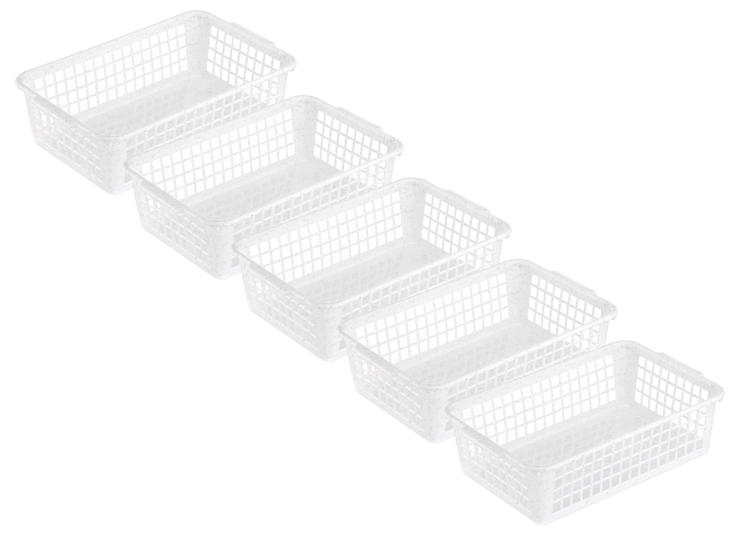 Opbergmand-kastmandjes - 2x - Kunststof - Grijs - 30 X 19 X 11 Cm Opbergbox Opbergmand-kastmandjes - 2x - Kunststof - Grijs - 30 X 19 X 11 Cm Opbergbox