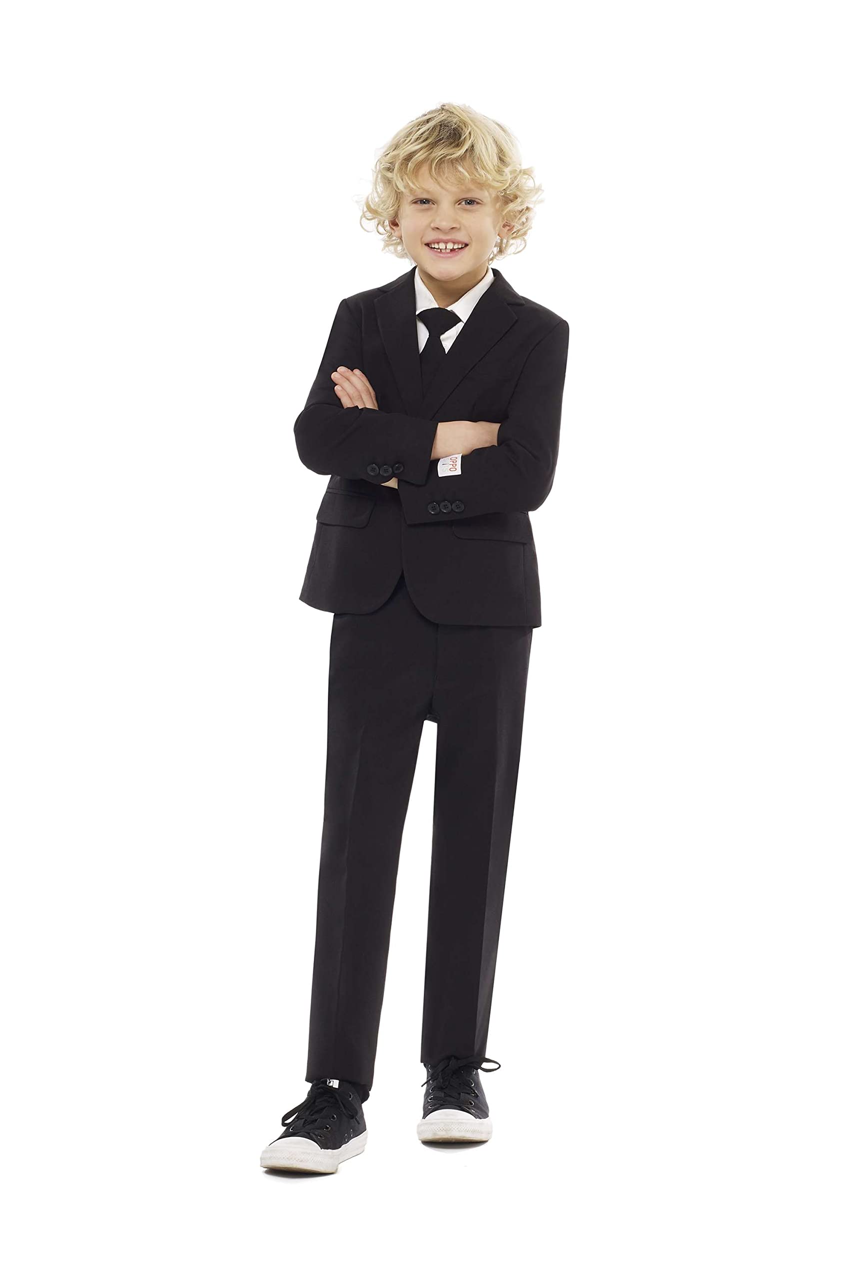 OppoSuits Kinderanzug BLACK KNIGHT BOYS – Jungen-Slim Fit Anzug aus 100% Polyester