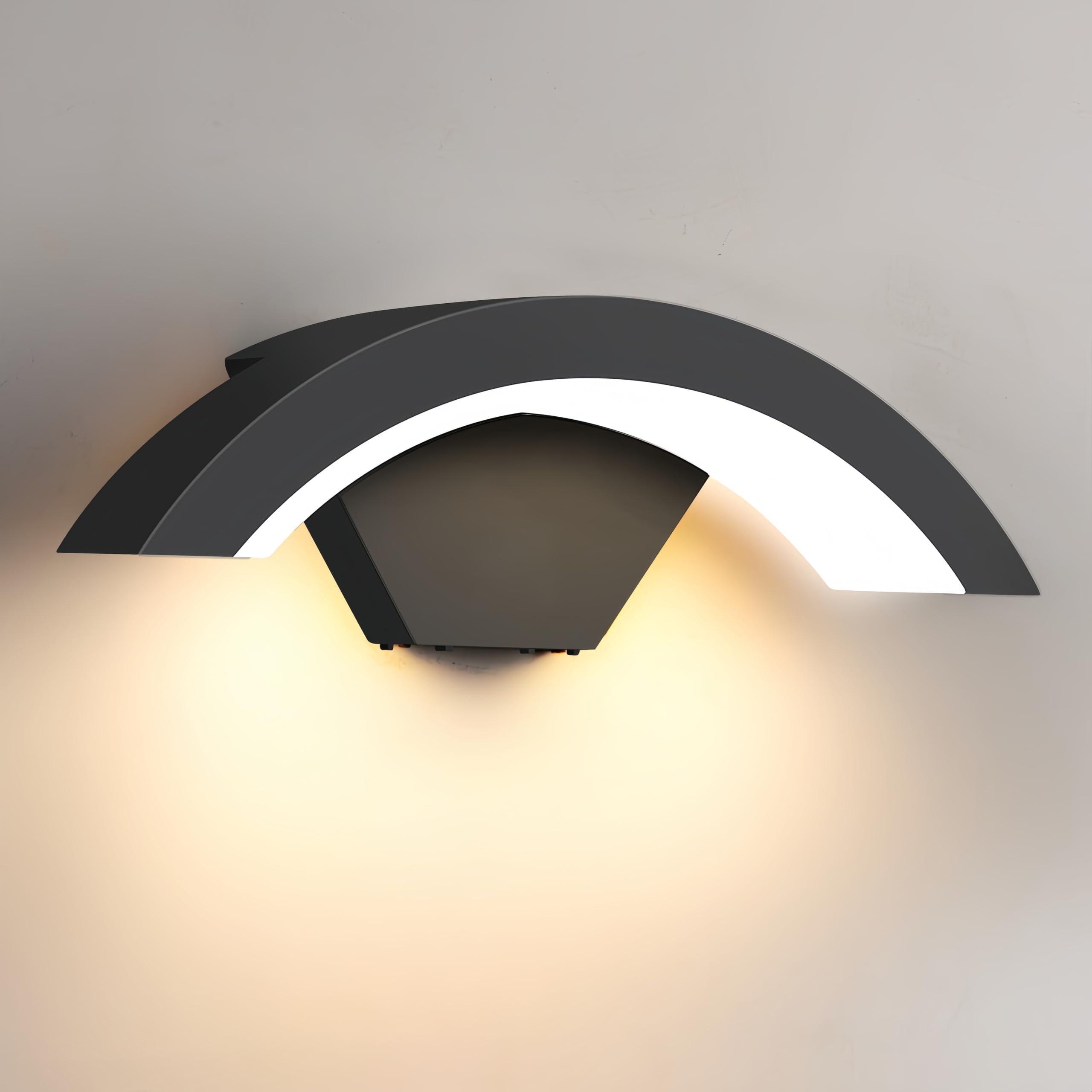 Ankey Outdoor Wall Light, 12W LED Wall Lamp Warm White 3000K Exterior Light IP65 Waterproof Outdoor/Indoor Modern Wall Lighting for Porch, Garden, Balcony