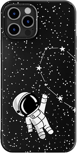 Miniatura 7 de Cavka Fundas a juego compatibles con iPhone de 14 a 61 pulgadas para parejas mejores amigos cubierta de lindos astronautas del espacio exterior