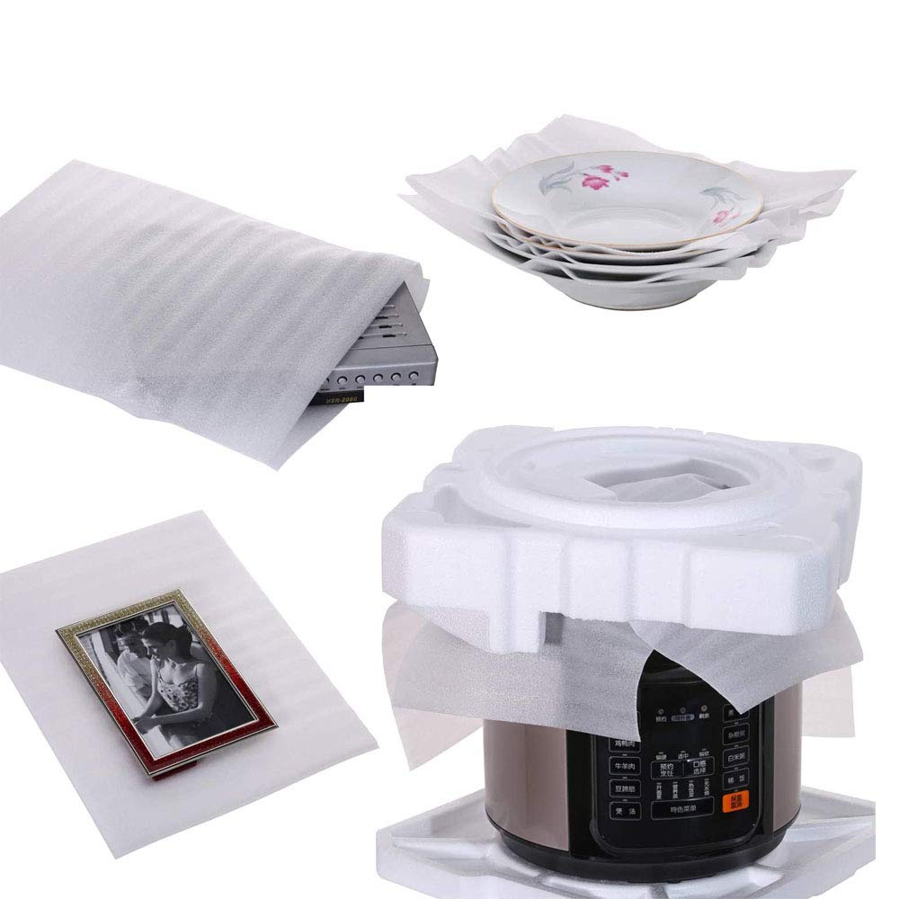 Bolsas de Embalaje de Espuma EPE Impermeable A Prueba Choques 50 Piezas para Vajilla Vasos Porcelana