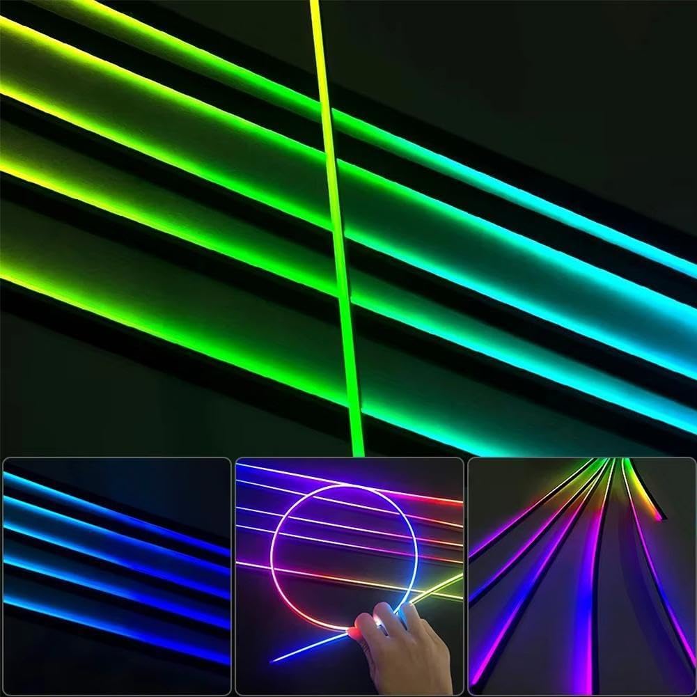 Luci ambientali per auto universali, RGB, luci interne per auto in acrilico, luci arcobaleno, decorazione per auto