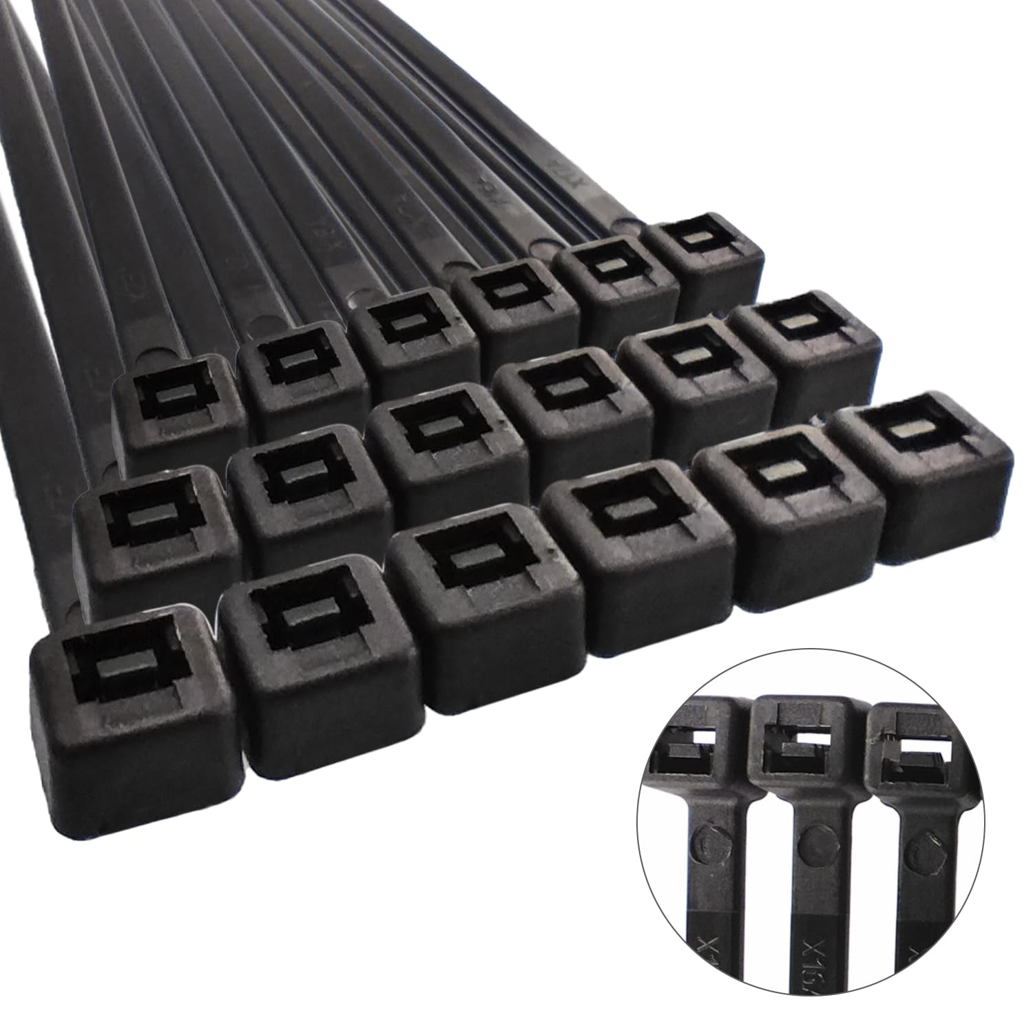 WOLFPACK Nylonbinder 7,5 X 360 Mm – 100% Schwarz, 100 Stück Pro Packung