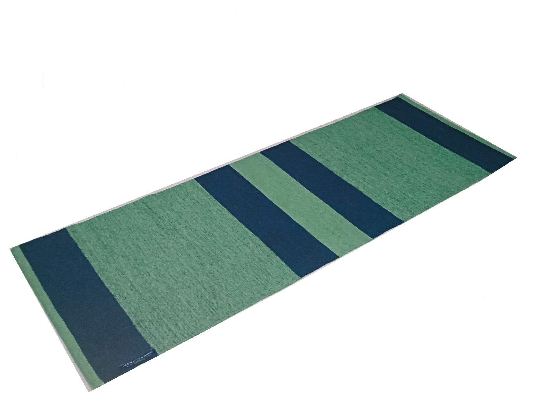 ASE YOGA INDIA Organic and Eco Friendly Cotton Yoga Mat (61X183 cm, 5 mm Thick, Navy Blue and Green (B082WYCH4G) Amazon Price History, Amazon Price Tracker