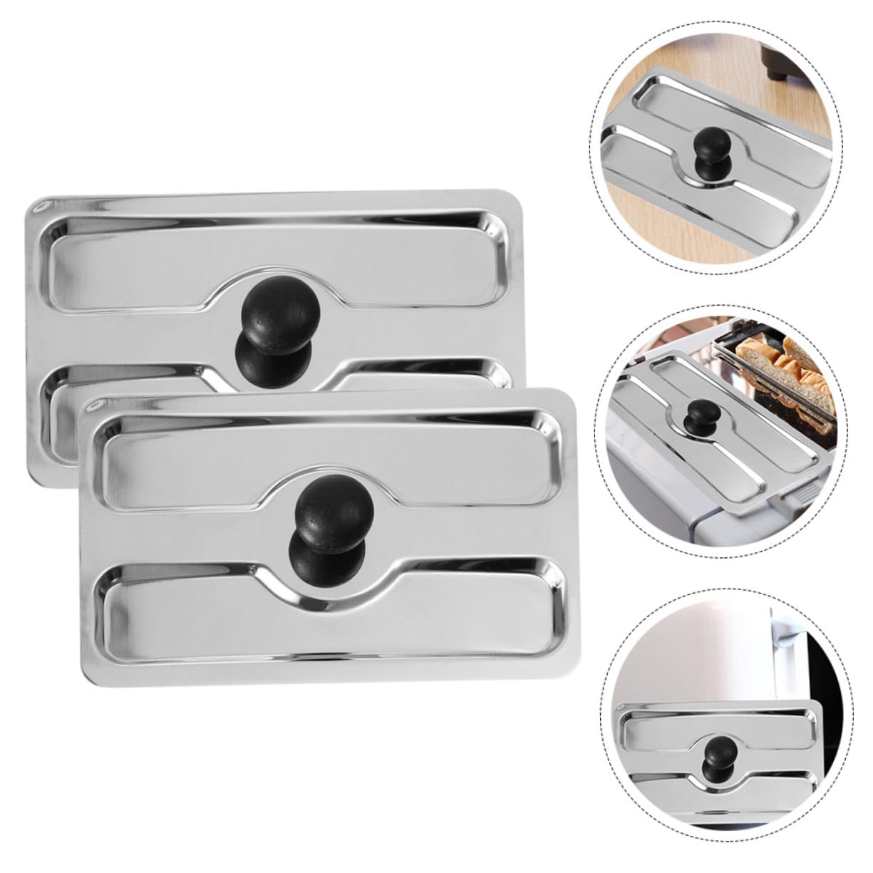 2 piezas Tapa Superior para Tostadora de Acero Inoxidable de Protector Portátil para Máquina de Pan Diseño Seguro y Práctico Compatible con Ranuras Largas