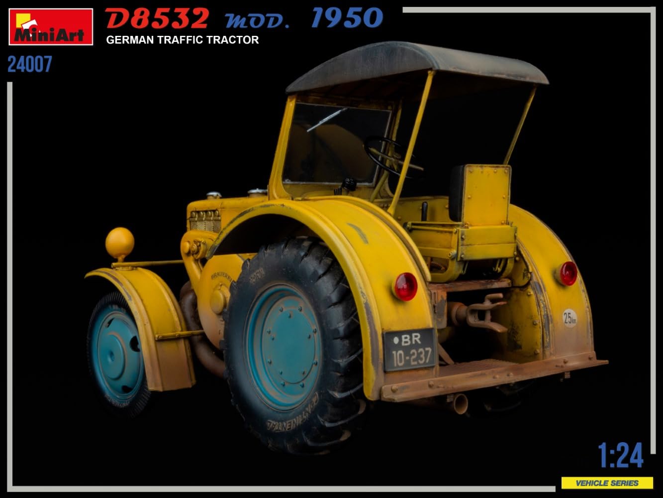 Mini Art 24007 1:24 Tracteur D8532 Mod.1950 - Reproduction fidèle, modèle réduit, kit Plastique, Bricolage, Hobby, Collage, kit modèle, à Assembler, Non Peint