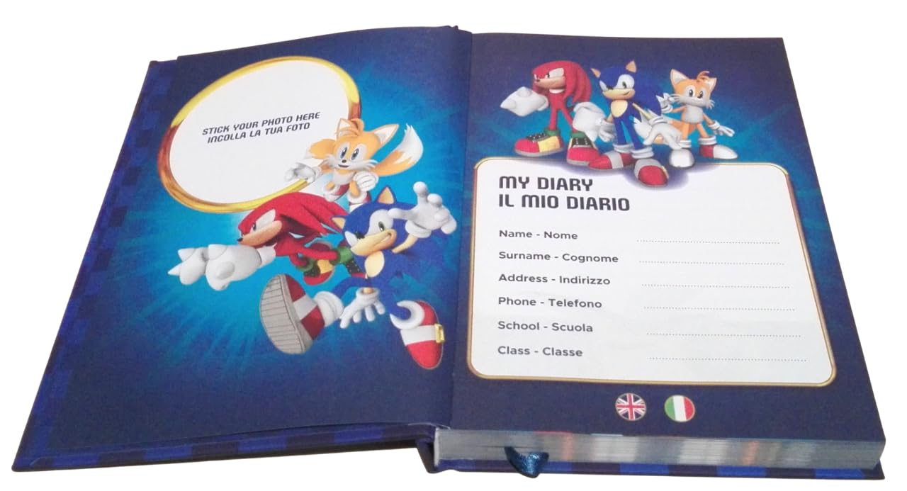 Agenda Scolastica 2025-2026 Sonic - Con Portachiave E Penna Multicolore IN REGALO!