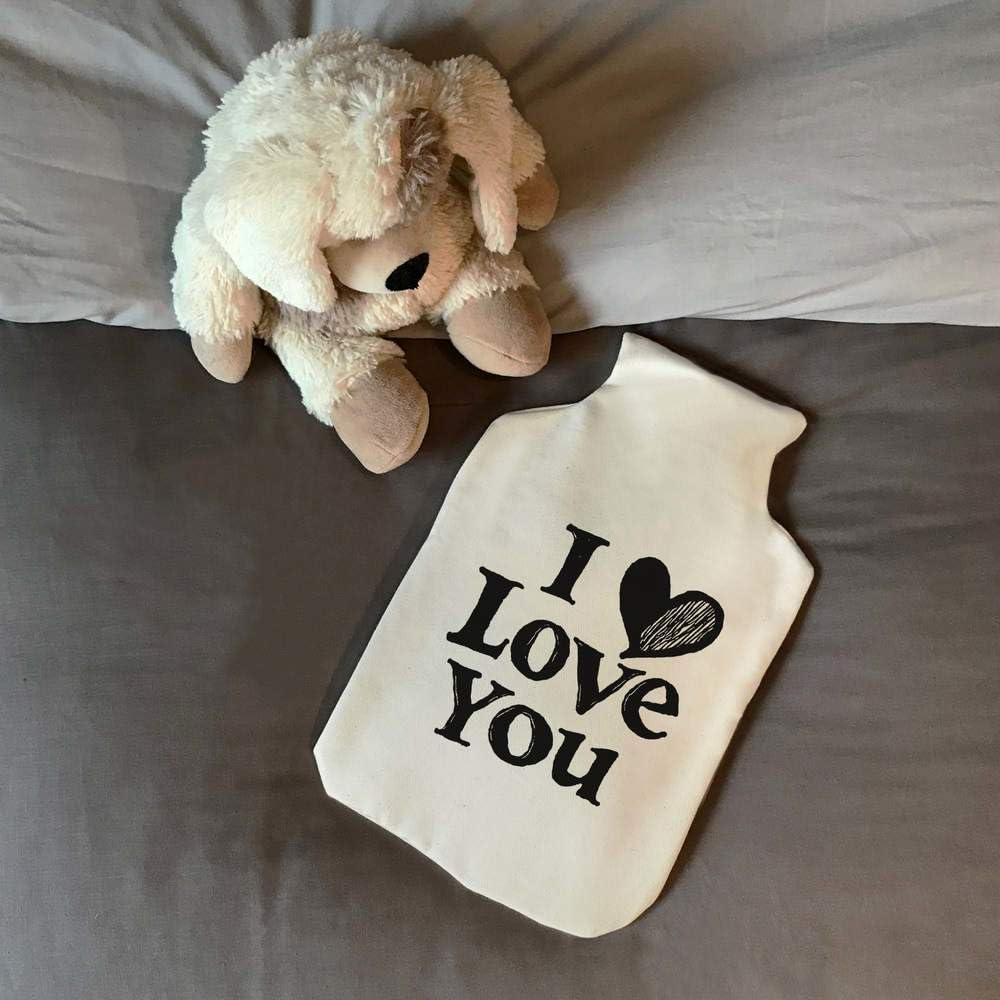 'I Love You with Heart' Hot Water Bottle Cover (HW00038528)