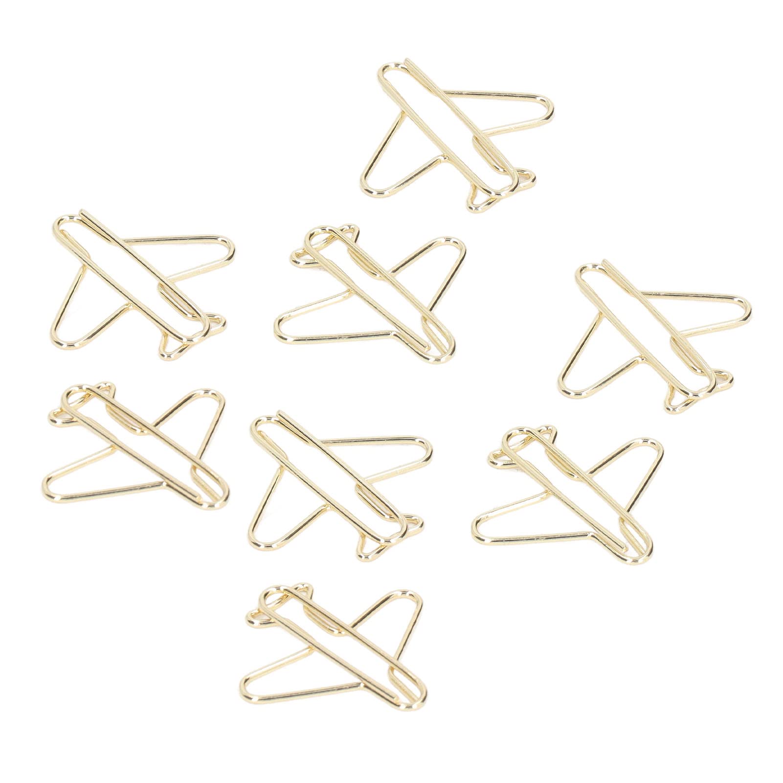 Wakects Graffette Decorative, Fermagli per Carta a Forma di Aeroplano, Confezione da 100, Metallo Antiruggine, for Ufficio, Scuola, Casa