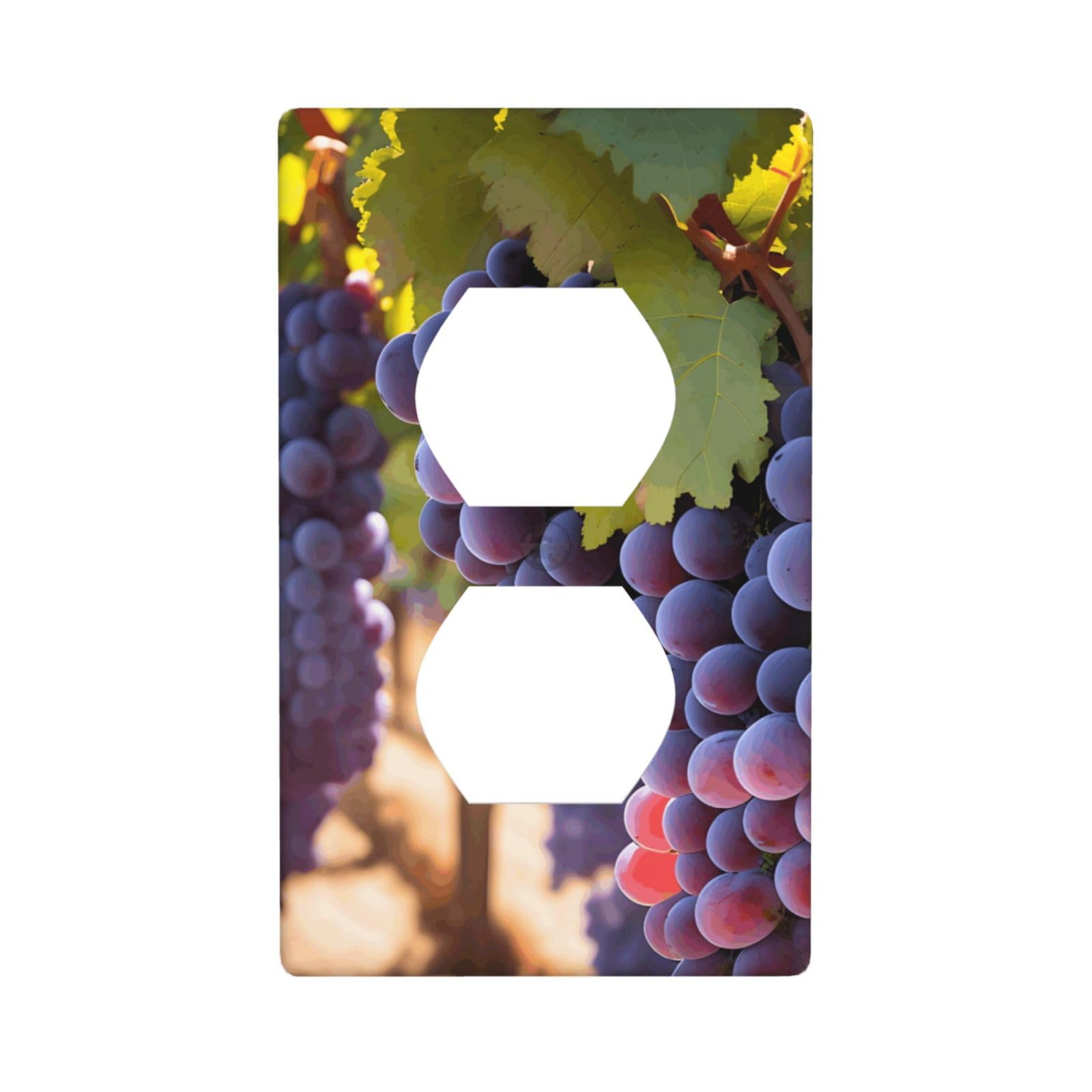 Cntdbu White Desert Grapes Unbreakable Polycarbonate Switch Plate-1 Gang Screwless Wall Plate For Home Office
