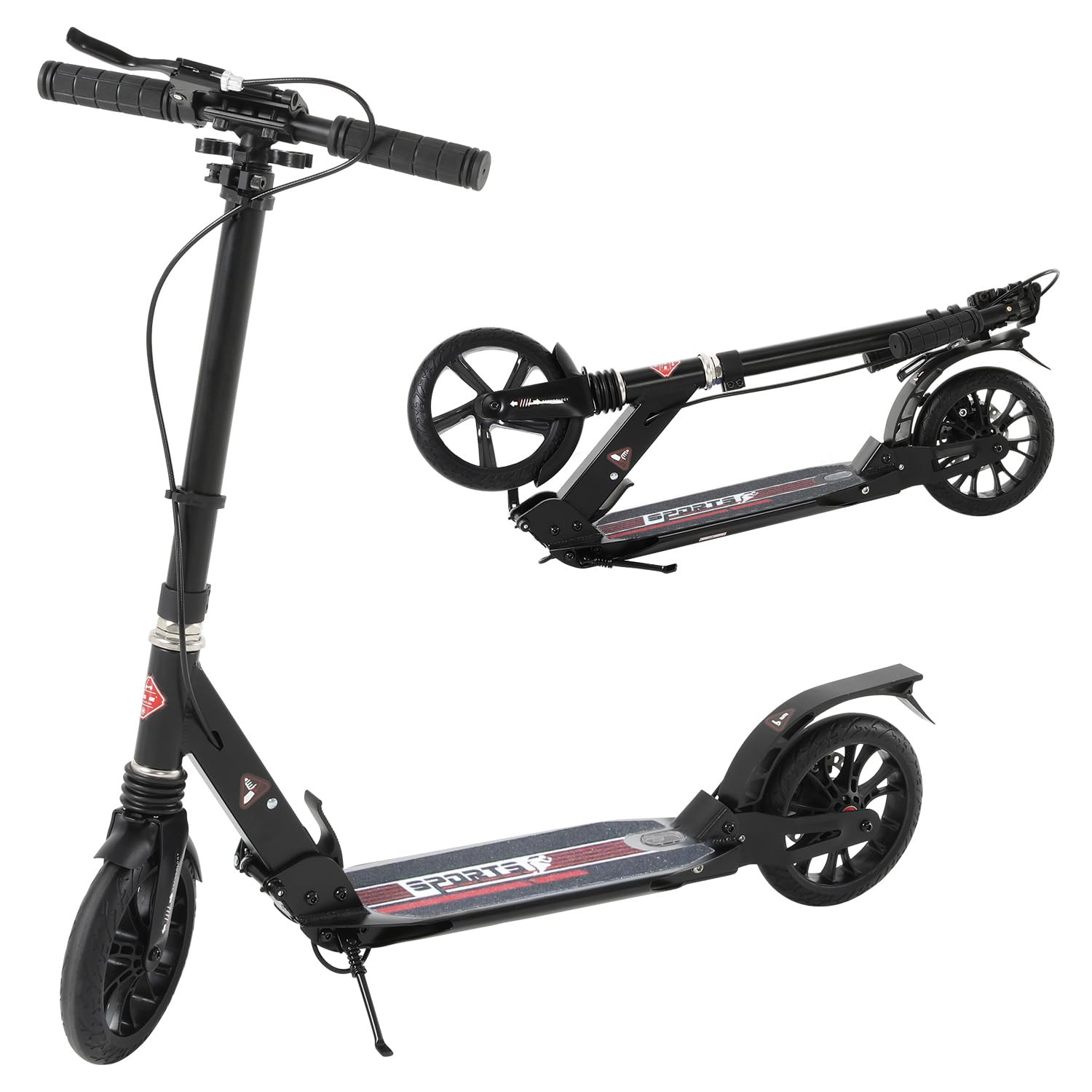 ISE Monopattino per Adulti e Bambini, Monopattino a Spinta Pieghevole Regolabile Scooter per Ragazzo Ragazza