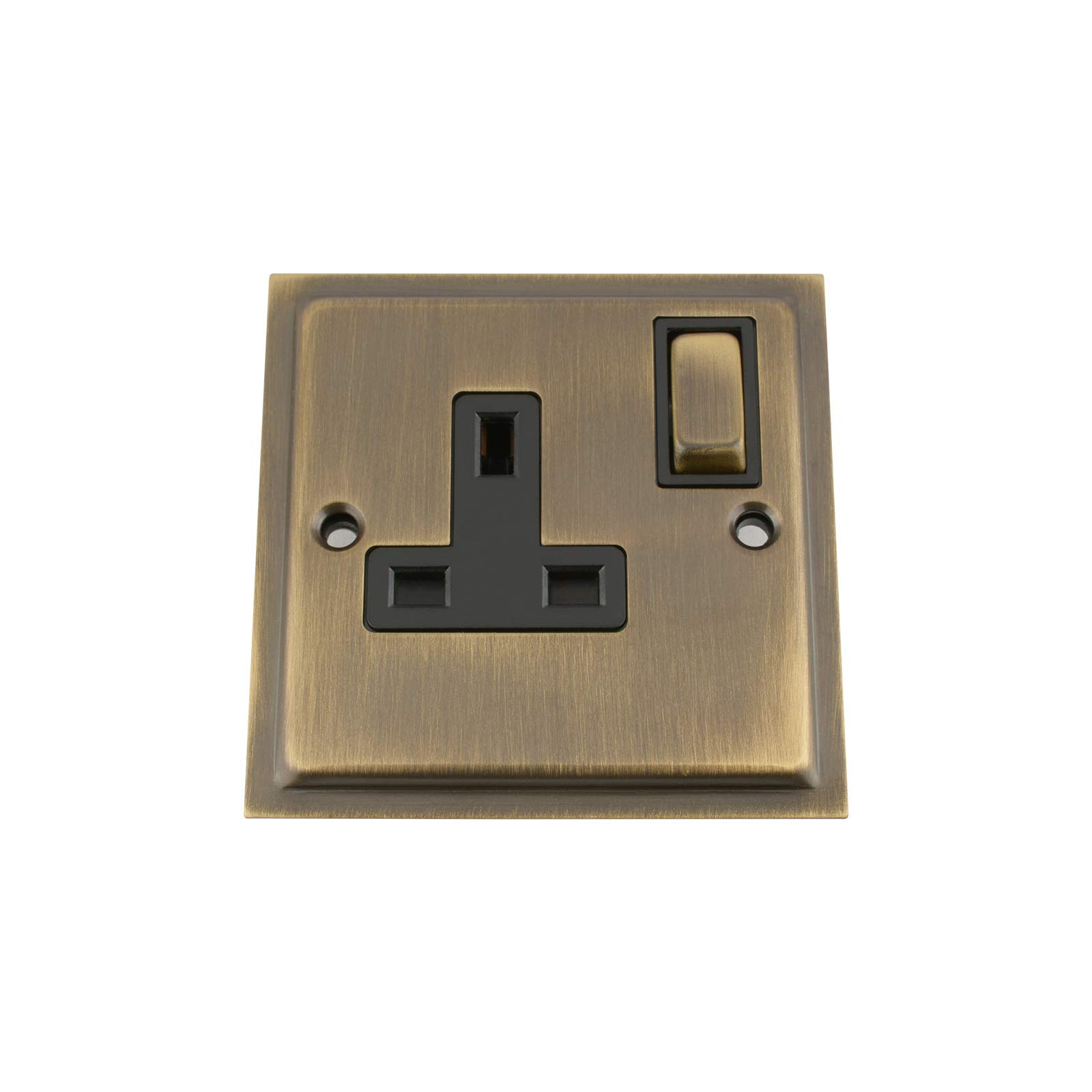 A5 Products Black Antique Brass Slimline/Elegance Socket 1 Gang Insert Metal Rocker Switch