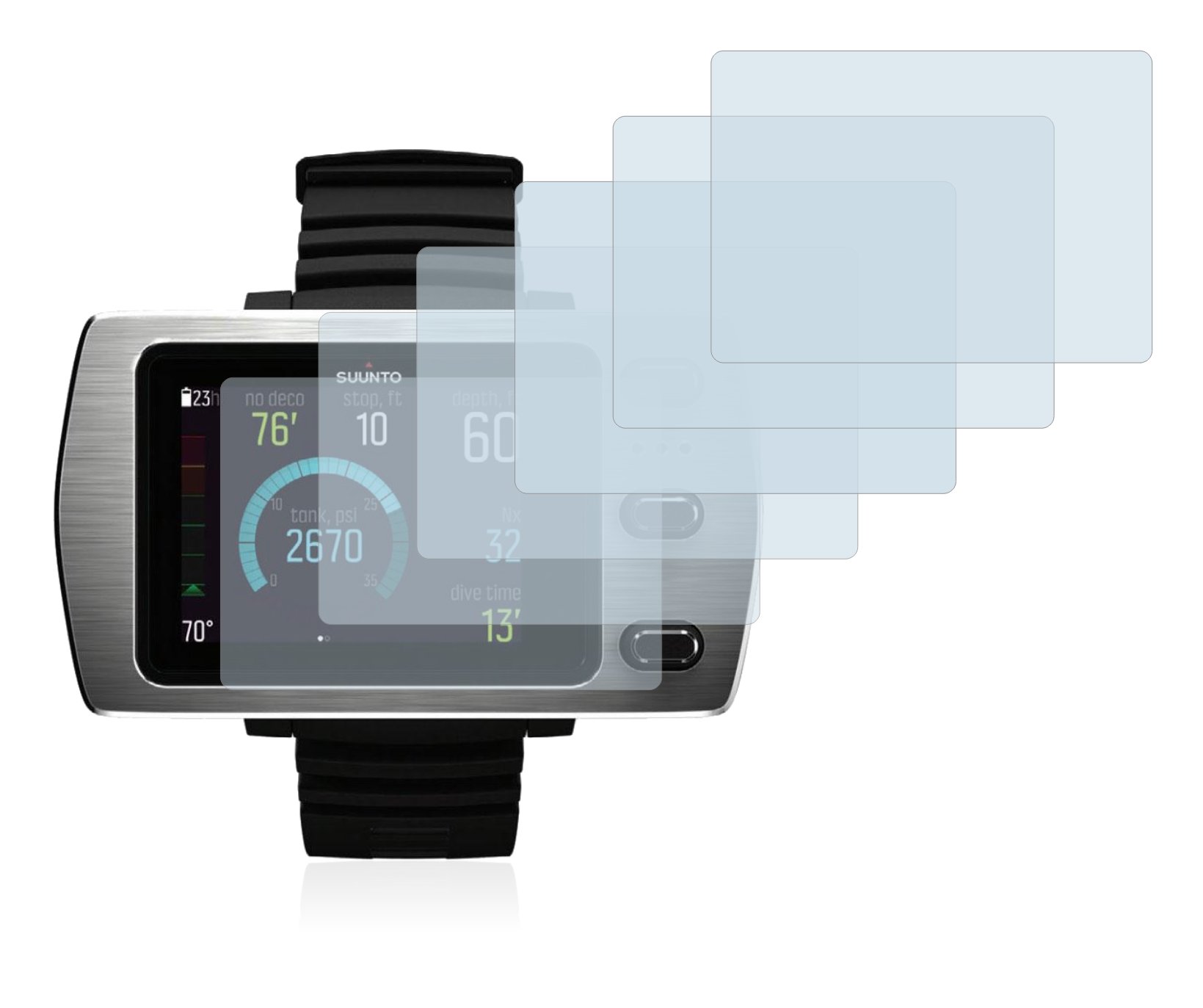 Savvies 6 Pellicole Protettive Per Suunto Eon Steel – Trasparenti, Antigraffio, Applicazione Senza Bolle - 2