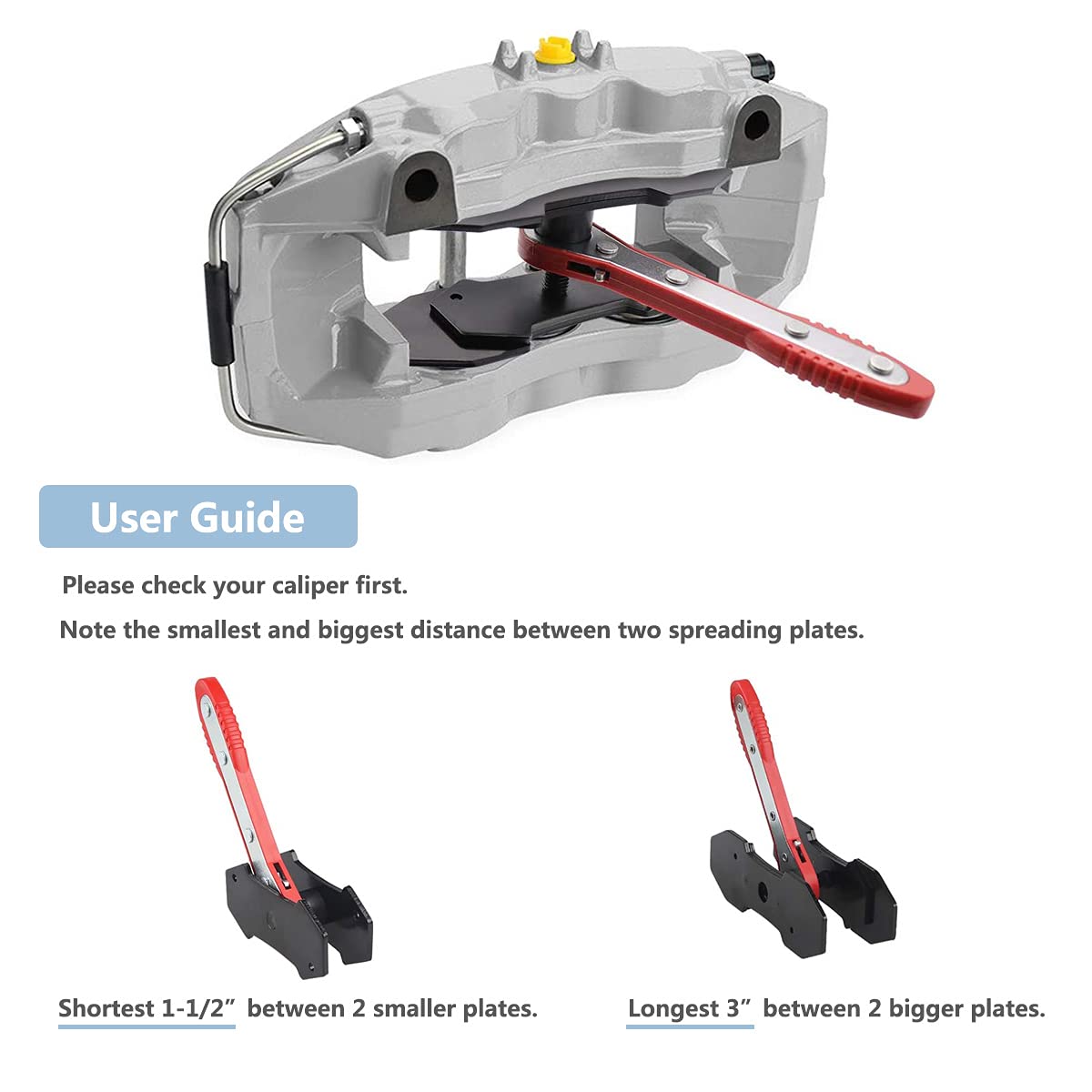 CNWOOAIVE Pinza Freno a Cricchetto Strumento Freno a disco Pistone Pinza Pressa Separatore Ratchet Pad Spreader
