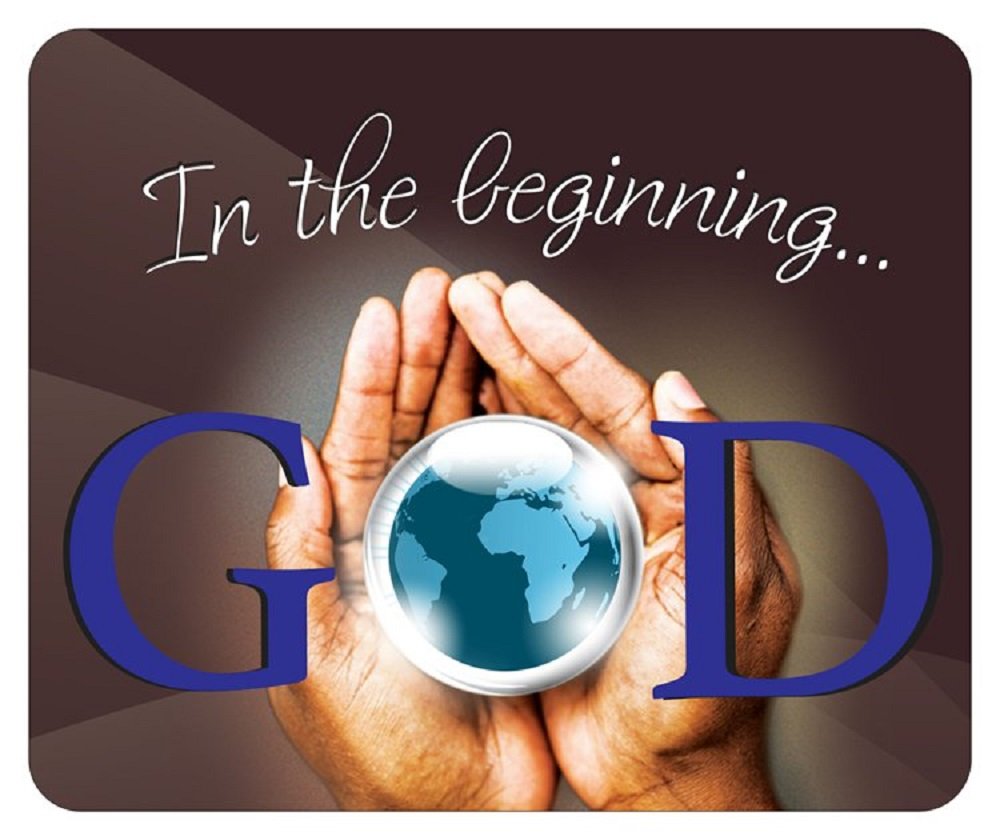 In the Beginning Inspirational Christian Mouse Pad