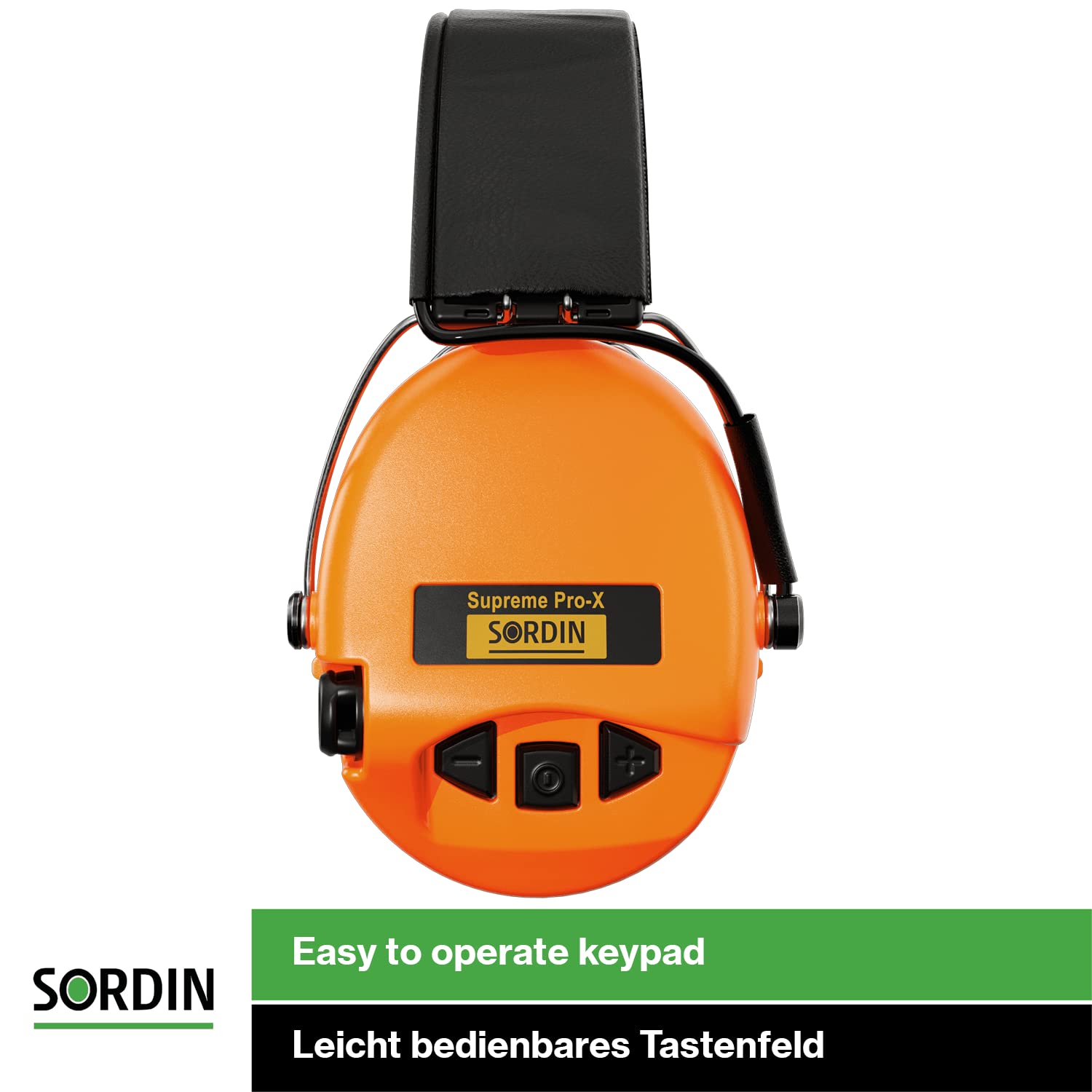 Sordin PRO X Casco electrónico - Protección auditiva - Orejeras 75302-X/L-14-S - SNR : 25 dB - Amplifican los snidos ambientales - Naranja