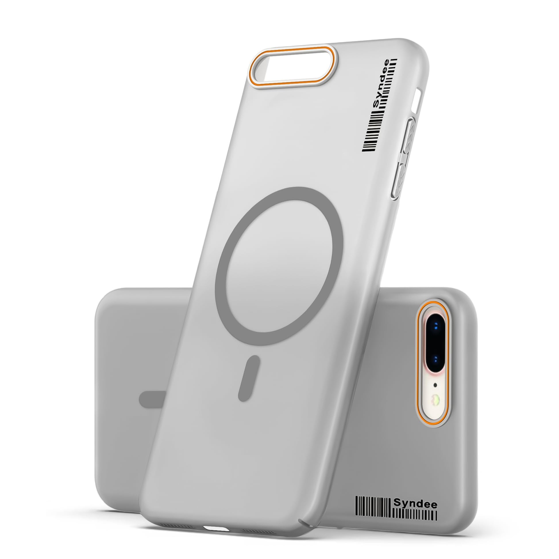 DL3 Mobilak Case Back Cover for iPhone 7 Plus/iphone 8 Plus, Sleek Frosted Translucent Back Only Compatible with Wireless Magnetic Accessories | Anti-Scratch Shockproof Phone Case
