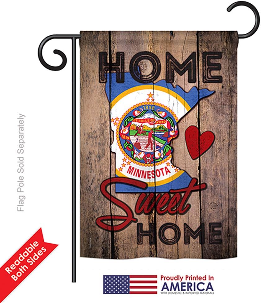 State Minnesota Home Sweet Garden House Flags Set Americana States USA American Territories Republic Country Particular Area Small Decorative Gift Yard Banner Double-Sided Made In 28 X 40