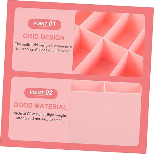 Miniatura 2 de LIFKOME Ordena tu armario, caja de almacenamiento de ropa interior de plástico, cesta apilable para brasieres, calcetines, bragas, almacenamiento