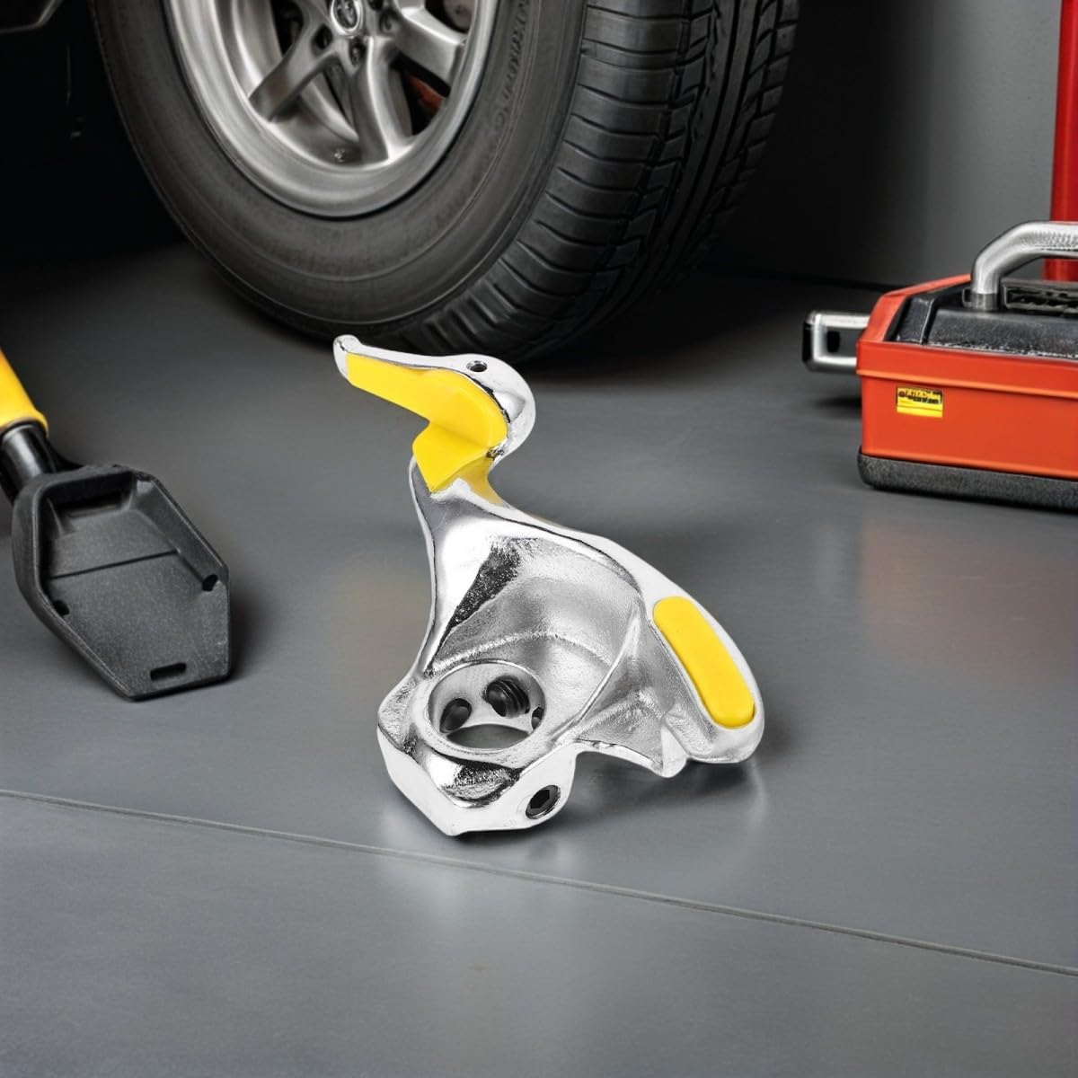NUOBESTY Strumento Smontaggio Pneumatici con Inserti Protettivi in Nylon Testa Becco d Anatra per Cambio Gomme Auto e Moto Morsetto Cerchioni con Protezioni