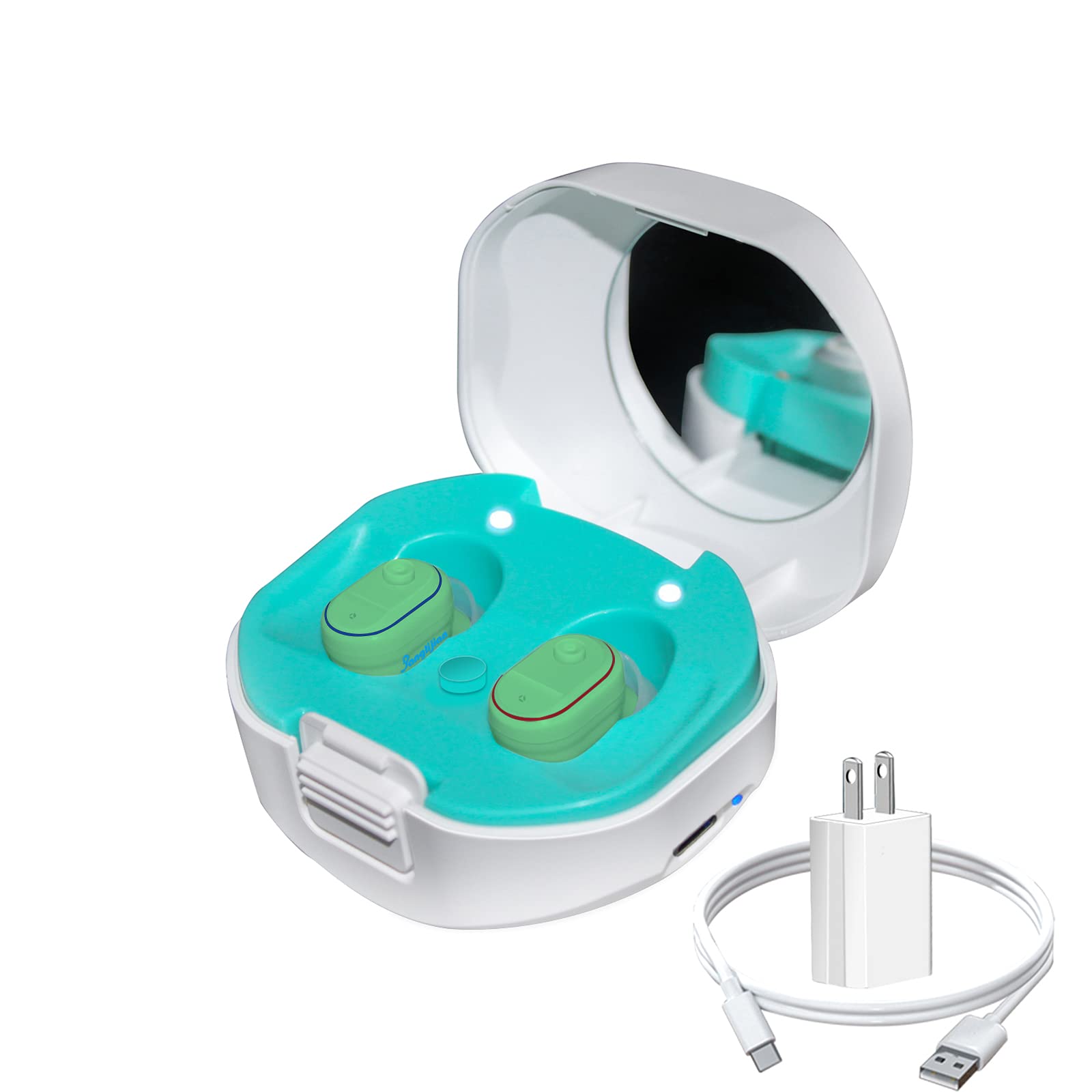 Hearing Aid Wax Guards, 40 Filters Plus a Cleaning Brush, Cleaning Kit Accessory for Banglijian/Phonak/Widex/Unitron(5 Packs/40 Units)