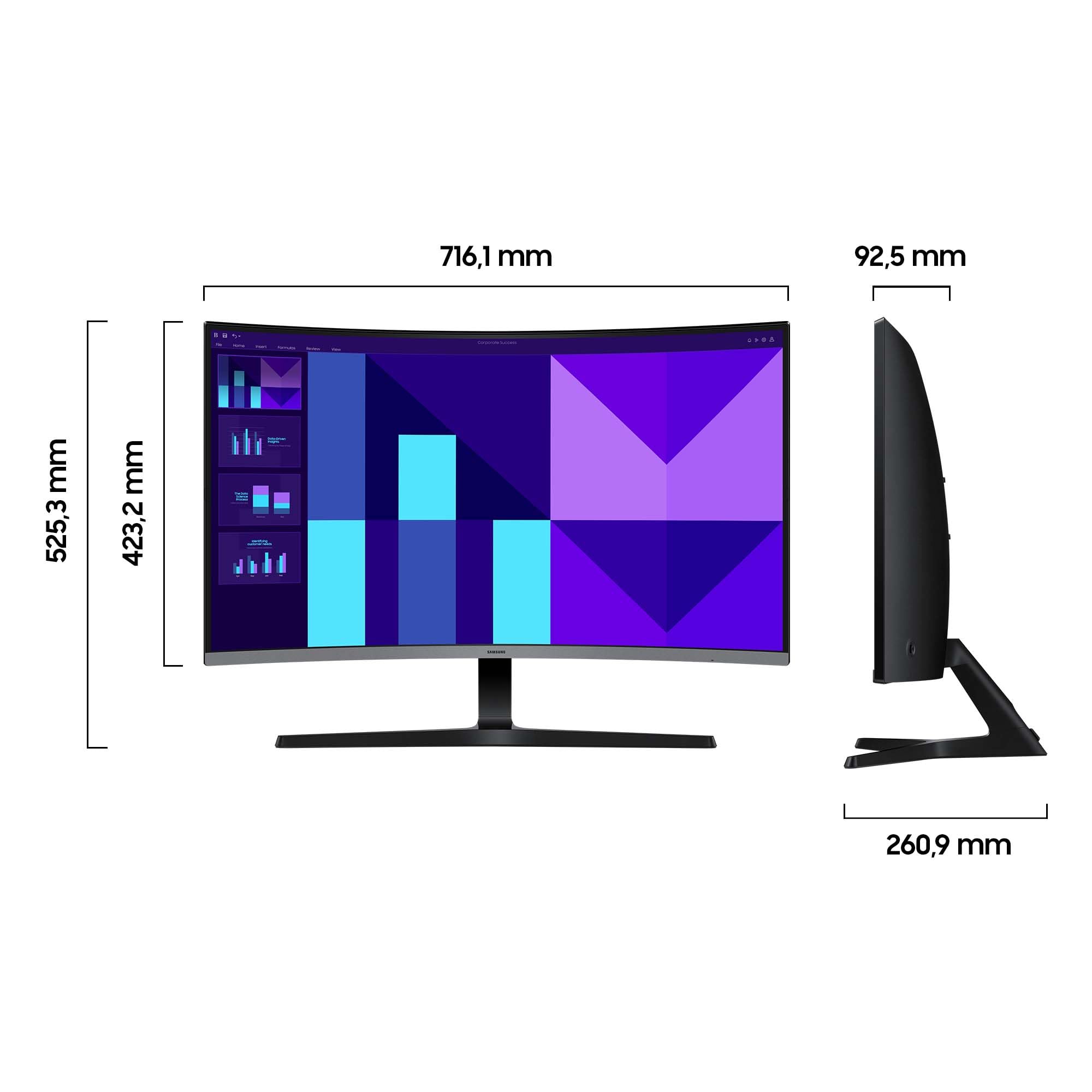 SAMSUNG 32 Zoll S3 S39GD Full HD 100 Hz 1800R Curved Computer-Monitor