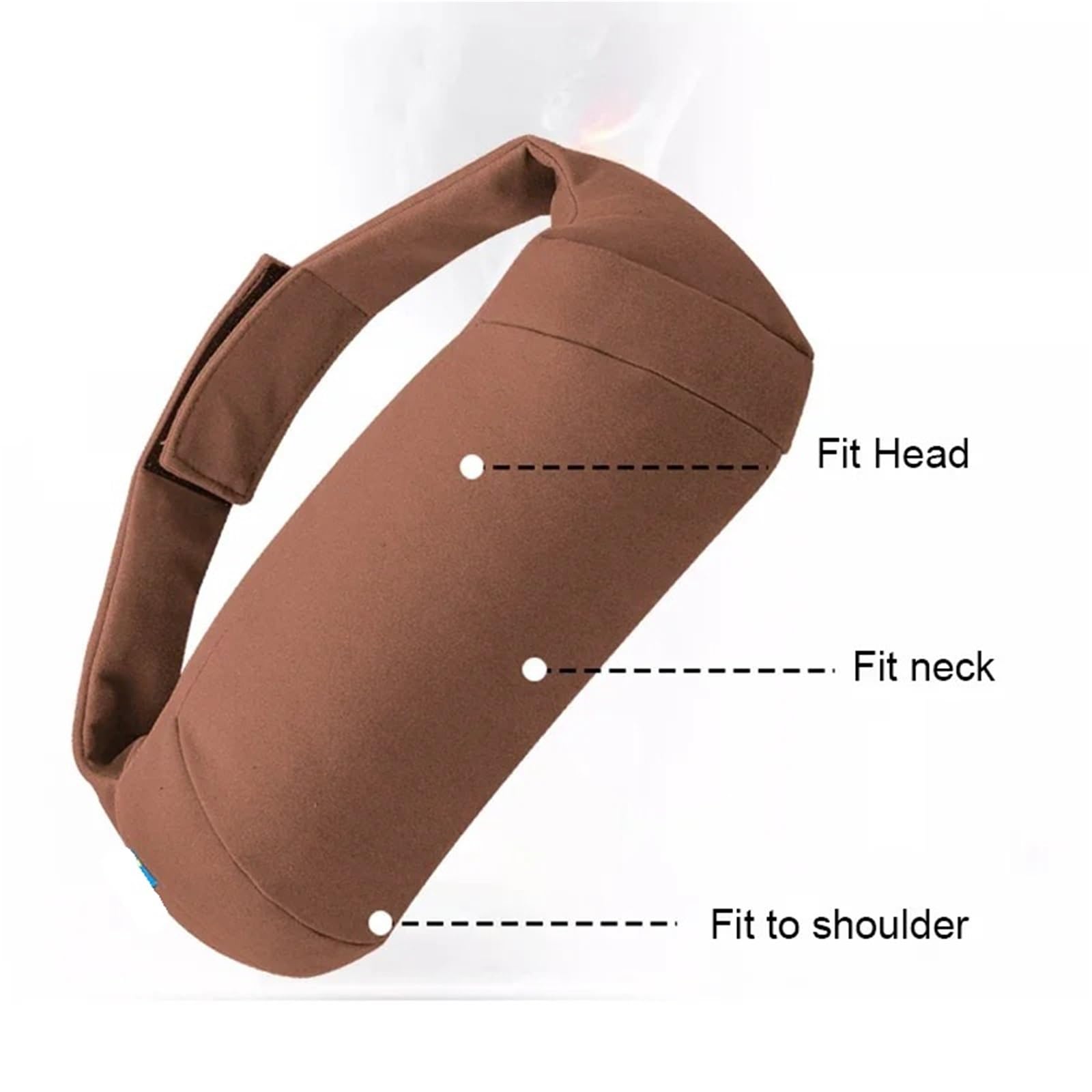 Car Pillow Driving Seat Cuscino per poggiatesta in pelle scamosciata per auto, in cotone con memoria, per interni auto, adatto per Volvo XC60 XC90 S60 S90 V60 V90 XC40 C40(Brown-2pcs)