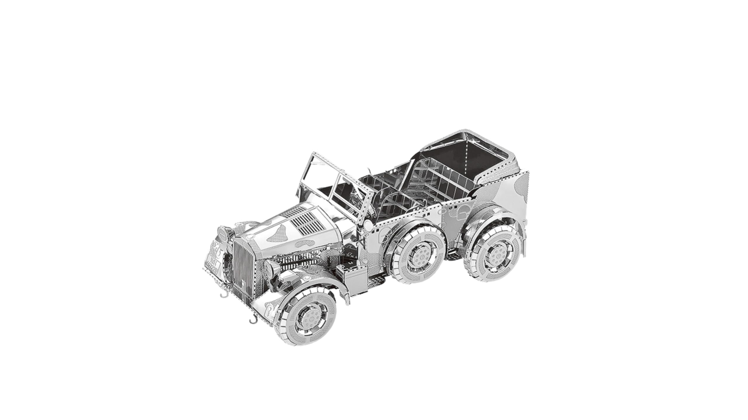 Metal Zone Horch Kfz Puzzle 3D de Metal. Maqueta Metal Carro de Combate Segunda Guerra Mundial. Rompecabezas de Metal 3D de Vehículos. Puzzle 3D de Metal para Adultos de 11,2 x 4,7 x 4,8cm