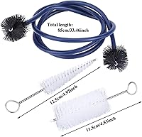 Vista 7 de Akozon Kit de limpieza de trompeta Cepillo de serpiente Cepillo de trompeta Cepillo de agujero de trompeta Limpieza de instrumentos Serpiente