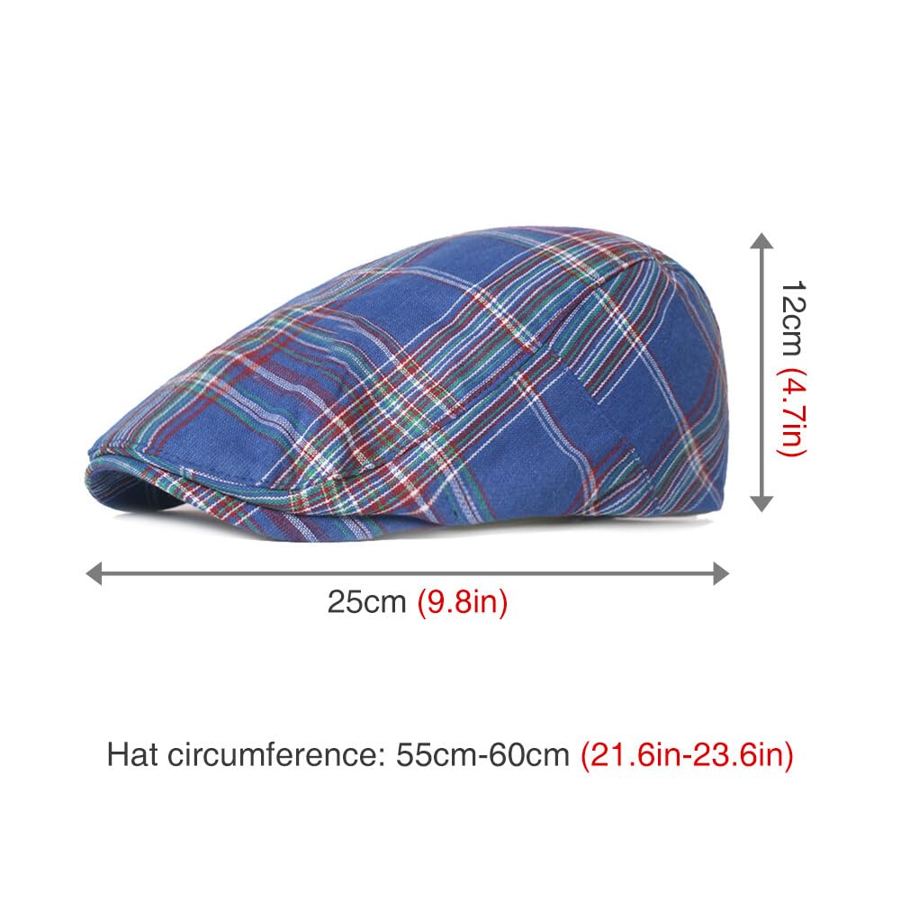 Schiebermütze Barret Flat Cap Herren Damen Tellermütze Klassische 1920 Stil Flatcap Newsboy Cap Verstellbar Baumwolle Vintage Freizeit Barett Traditionelle Hut Kostüm Accessoires