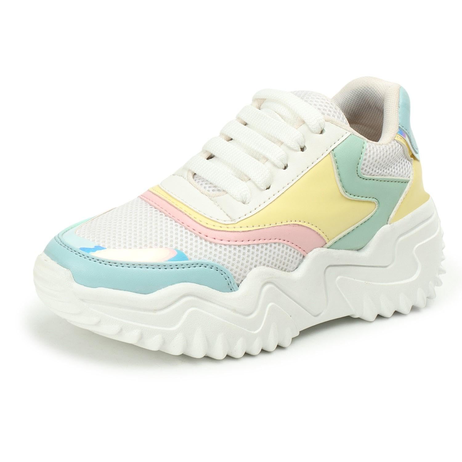 Denill Casual Sneaker Shoes with Ultra Soft Cushion Lightweight Lace-Up Shoes for Womens & Girls (Sky) UK-3 (B0CVDWYRNV) Amazon Price History, Amazon Price Tracker
