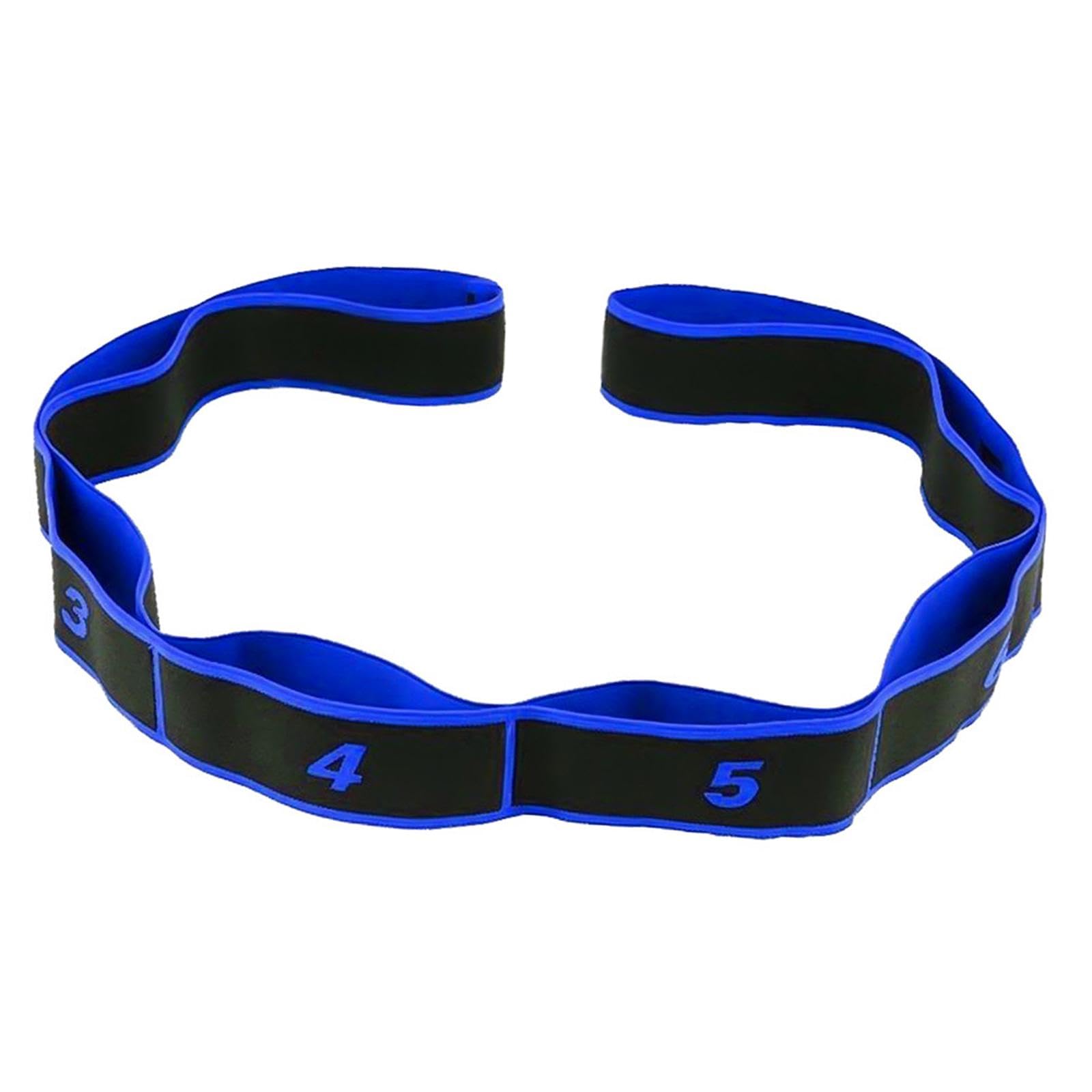 8 Segment Yoga Stretch Strap Elastic Strap for Upper Lower Body Leg Shoulder Blue|Sporting Goods|Fitness, Running & Yoga|Fitness Equipment & Gear |Package Includes:1 Yoga Stretch Band-image-4