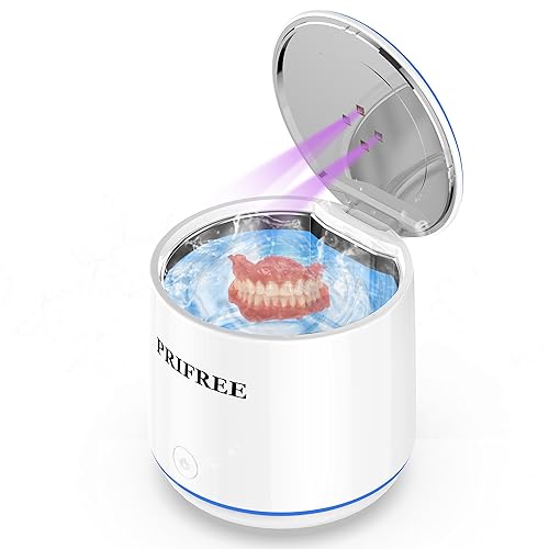 Limpiador ultrasónico UV para dentaduras postizas, retenedor, alineador, protector bucal, frenos, joyas, bandejas blanqueadoras, cabezal de cepillo