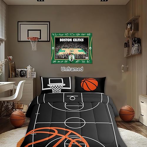 Miniatura 4 de BILVAZOG Póster de Basketball Celtics para fanáticos, fiesta de cumpleaños de niños, Gitfs-2025, póster de corte exclusivo, impresiones en lienzo