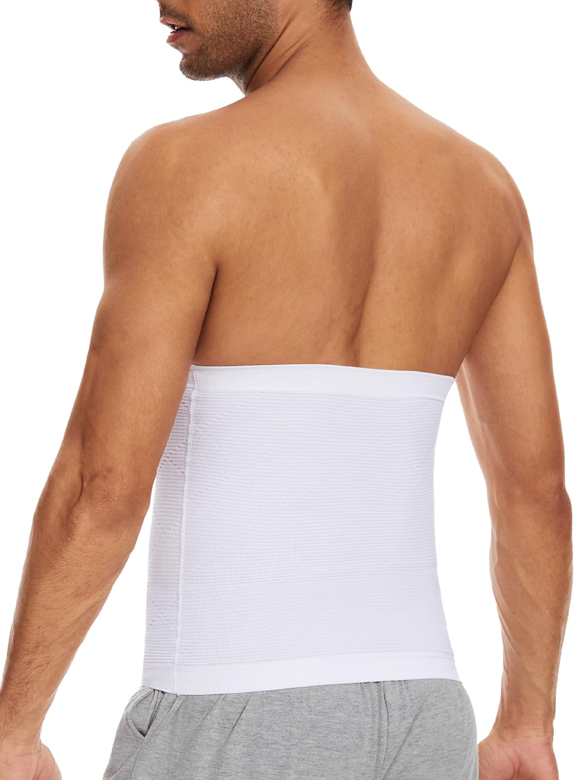 SLIMBELLE Cinturón reductor de abdomen para hombre, cinturón moldeador de abdomen, cinturón de sudoración, soporte de espalda para fitness, sauna, entrenamiento adelgazante, correr, yoga