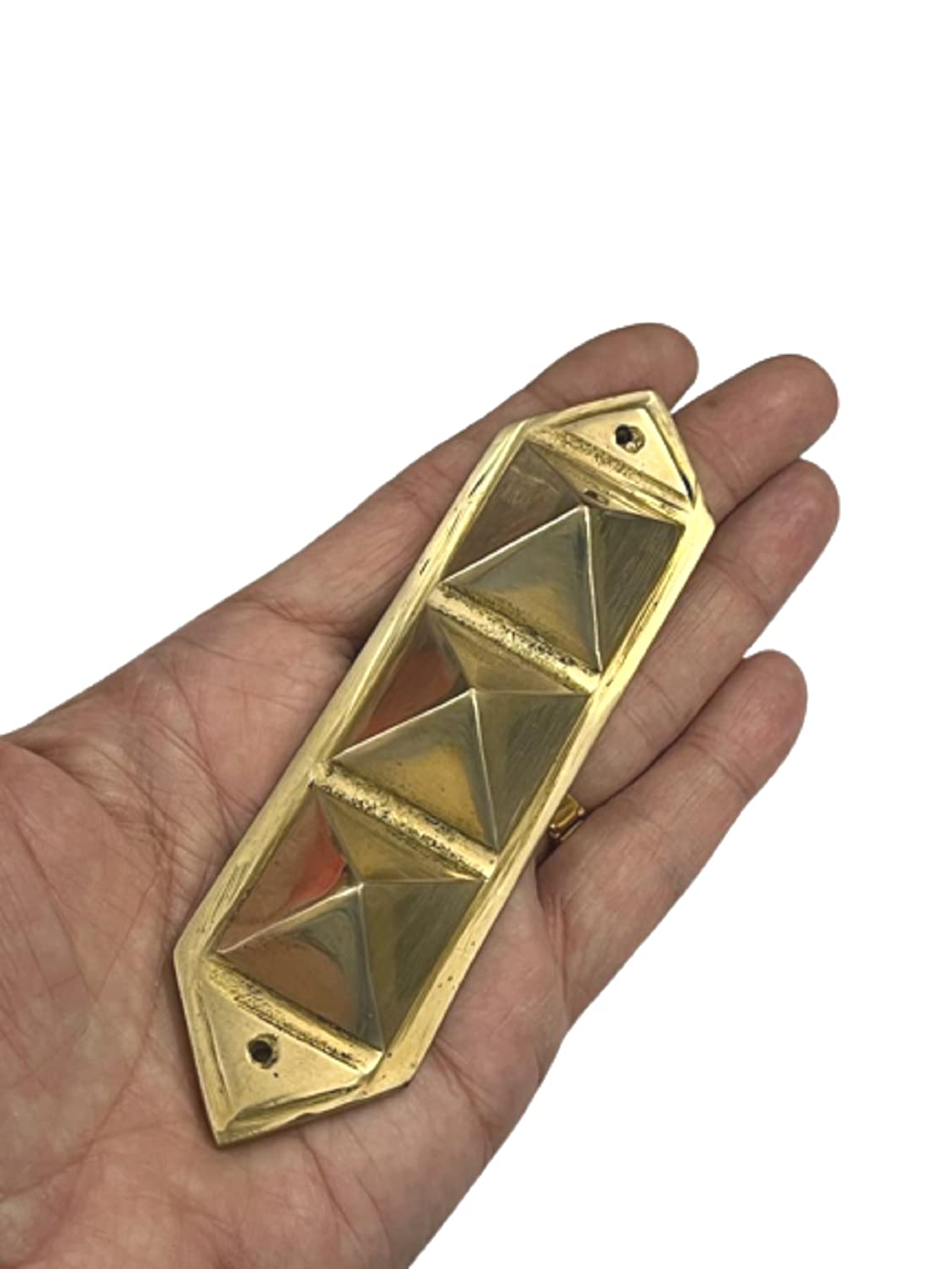 numeroastro Brass Vastu Pyramid Strip for Space Devision | Virtual Shifting & Vastu Dosh Nivaran (3 Pyramids) (1 Pc)