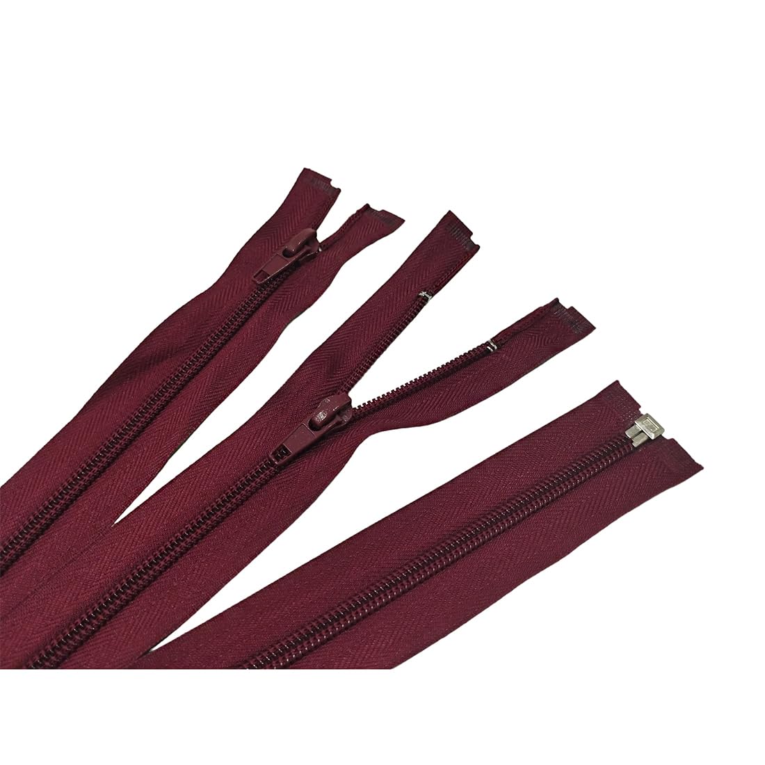 Pack of 3 Open Nylon Zippers n.5, Available in 16 Colours and 14 Sizes - Image 2