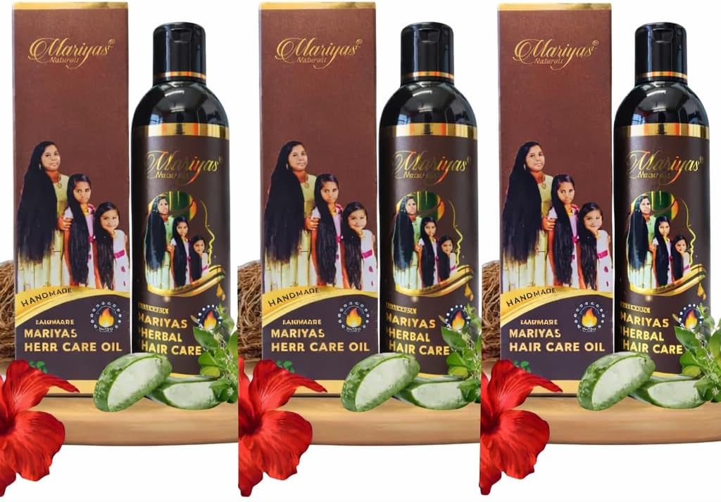 Mariyas Herbal Handmade Natural Hair Care Oil 600ml (3x200ml)